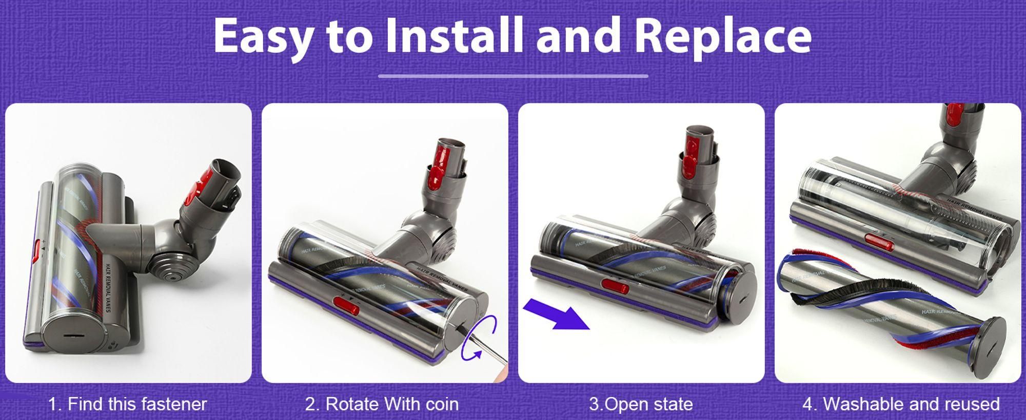 Ersatz-Staubsaugeraufsatz mit hohem Drehmoment für Dyson V11 V15 V10 V8 V7, Upgrade-Staubsaugerkopf für Dyson Staubsaugerteile und Zubehör