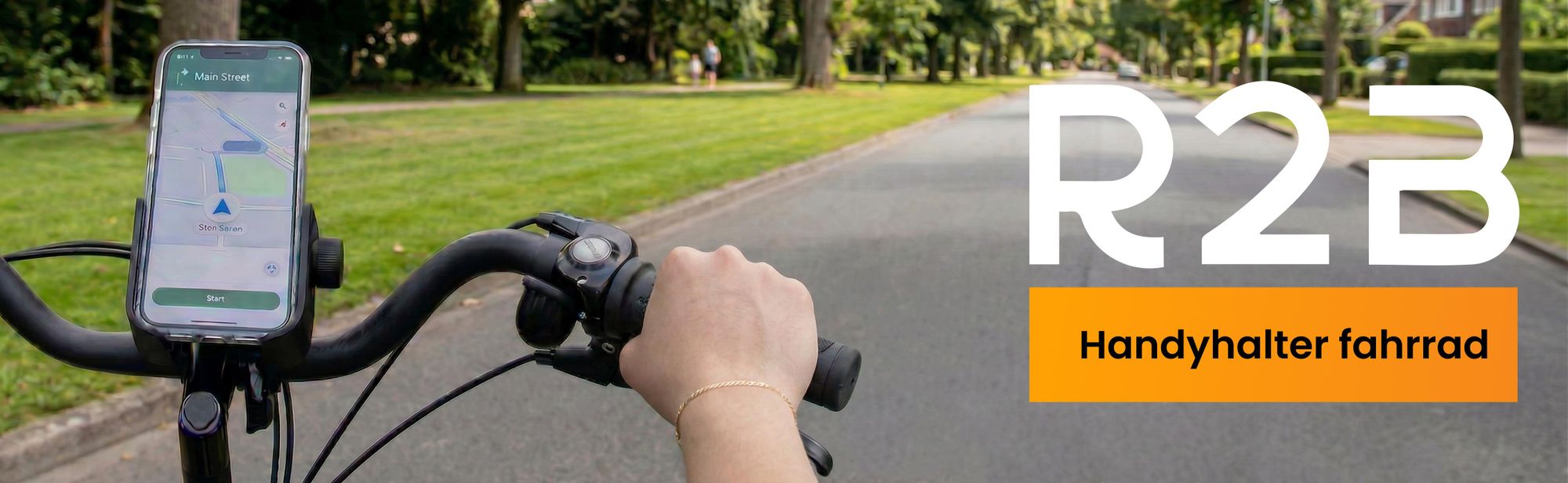 R2B Handyhalterung Fahrrad, Motorrad und Roller - Handyhalter Fahrrad - Fahrrad Handyhalter - Smartphone Halter Fahrrad - Zubehör, Handyhalter Fahrrad