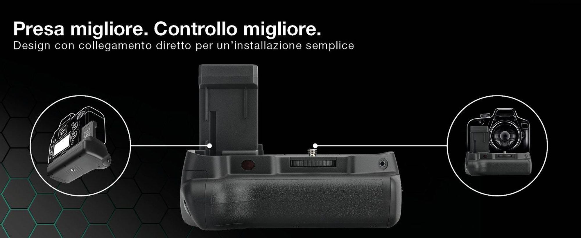 CELLONIC Impugnatura BG-E10 compatibile con Battery grip per fotocamera fotografia verticale multifunzione portabatterie LP-E10
