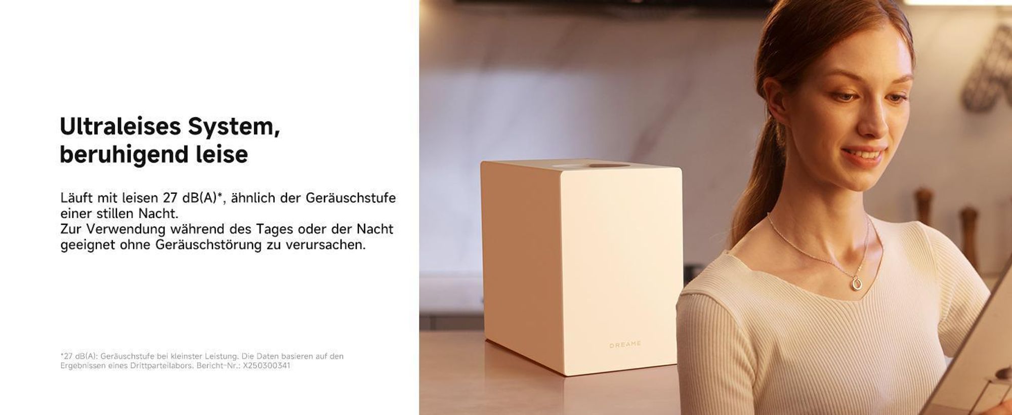 Dreame SF25 Küchenabfallzerkleinerer, Trion Dreiklingensystem, Aktivkohlefilter, Geruchskontrolle, Selbstreinigung bei hohen Temperaturen,2.5L,27dBA