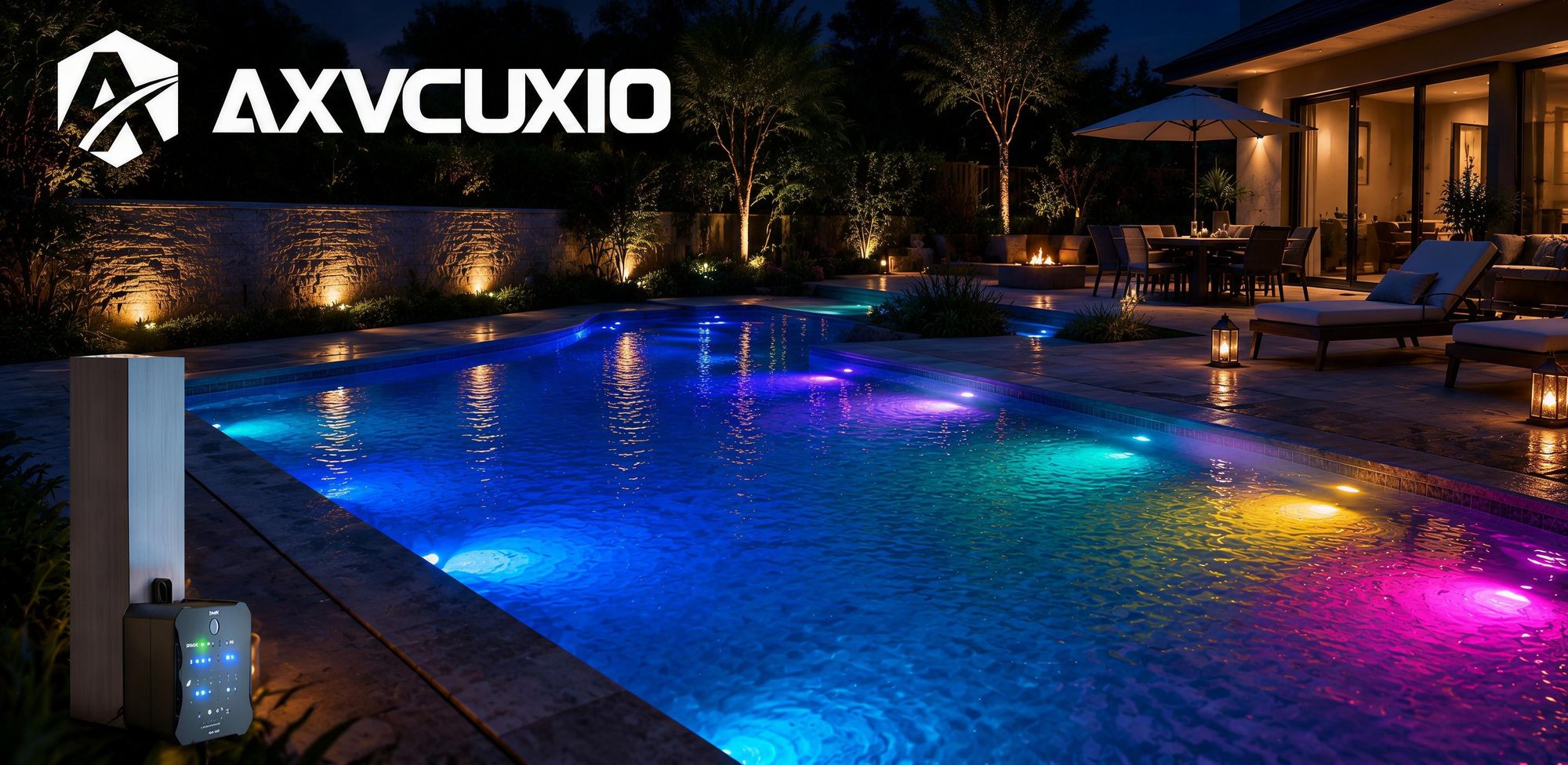 8er set LED RGB Poolbeleuchtung mit 14 Farben, Unterwasserstrahler mit Lichtsensor, 5 Helligkeitsstufen Teichbeleuchtung mit Fernbedienung und Timer