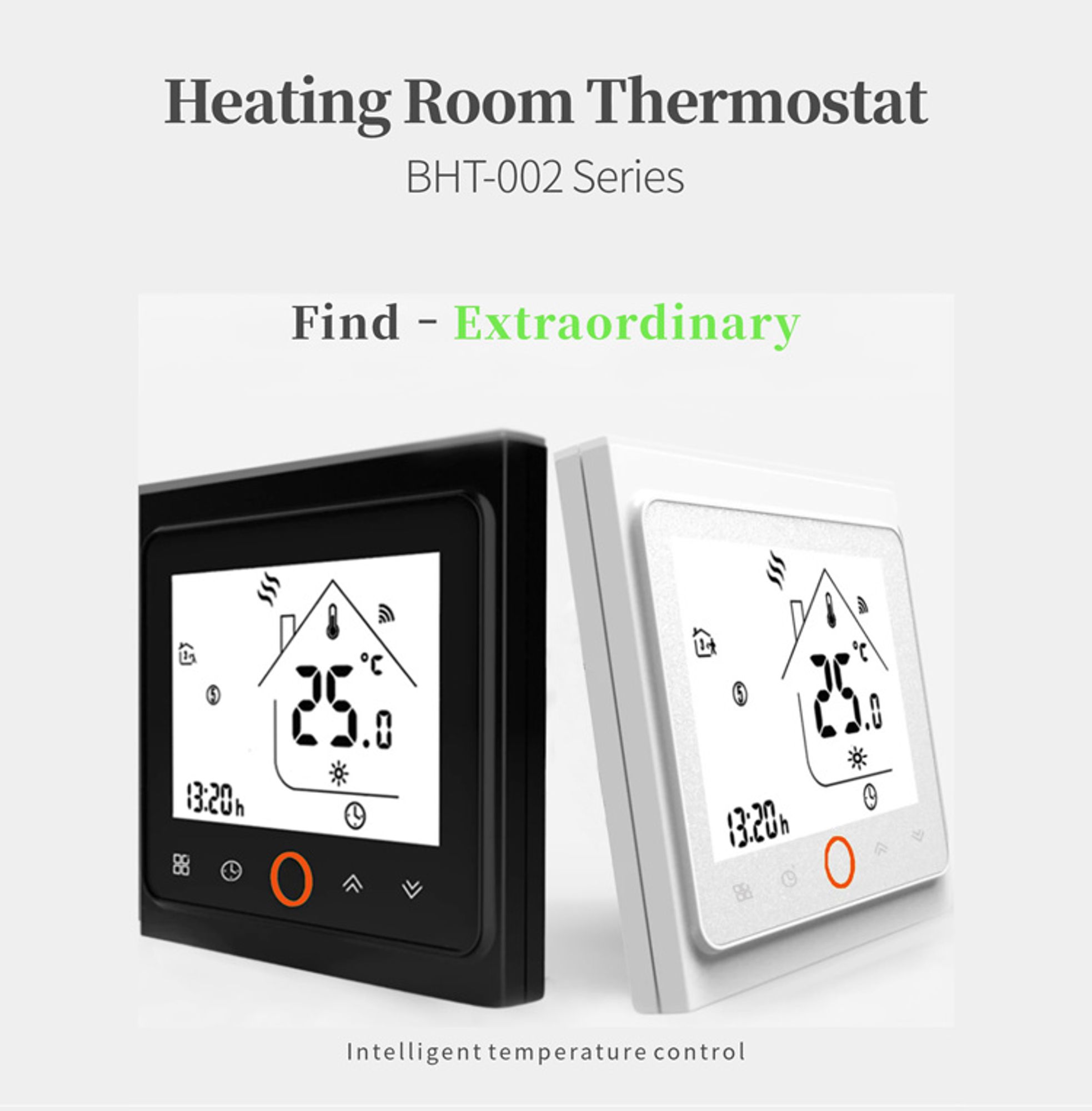 Raumthermostat, Thermostat, Fussbodenheizung, Temperaturregler, Wandthermostat, Innenthermometer