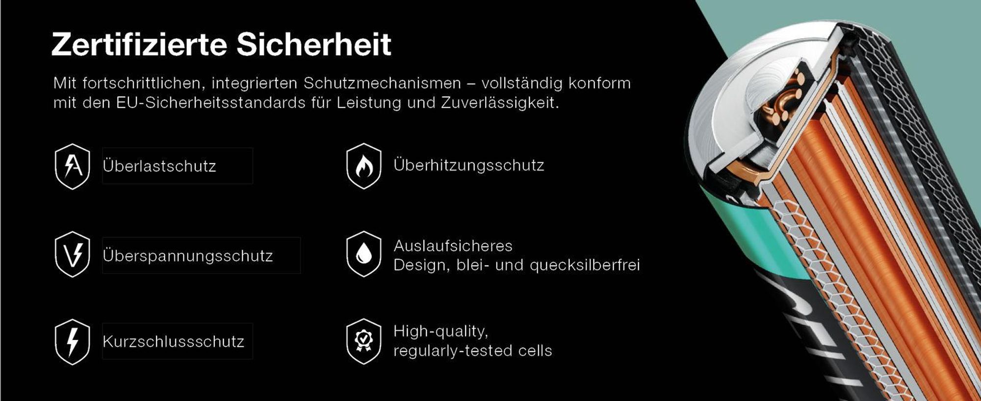 CELLONIC 6x Akku für Babyphone kompatibel mit Reer 50070 - (1000mAh, 1.2V)