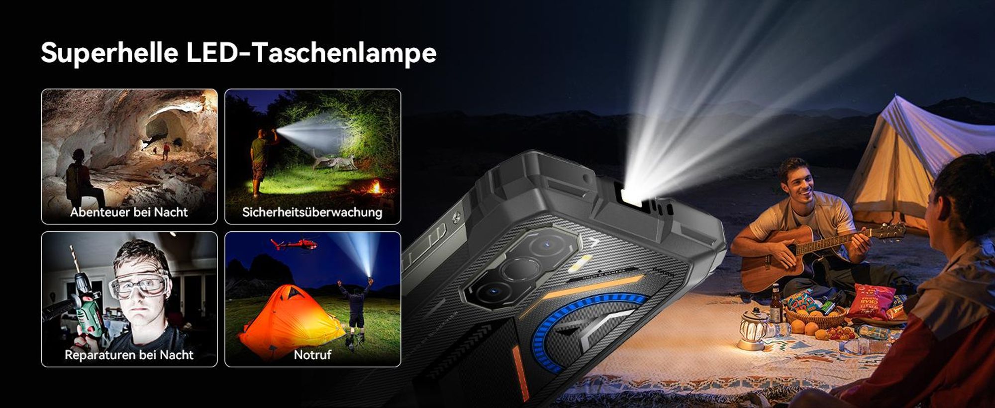Blackview ROCK 3  Outdoor Smartphone Ohne Vertrag, 32+256GB, Android 16, 108MP, 6.78", 120Hz, 10000mAh,kabelloses Laden,Thermal Imaging, IP68/IP69K
