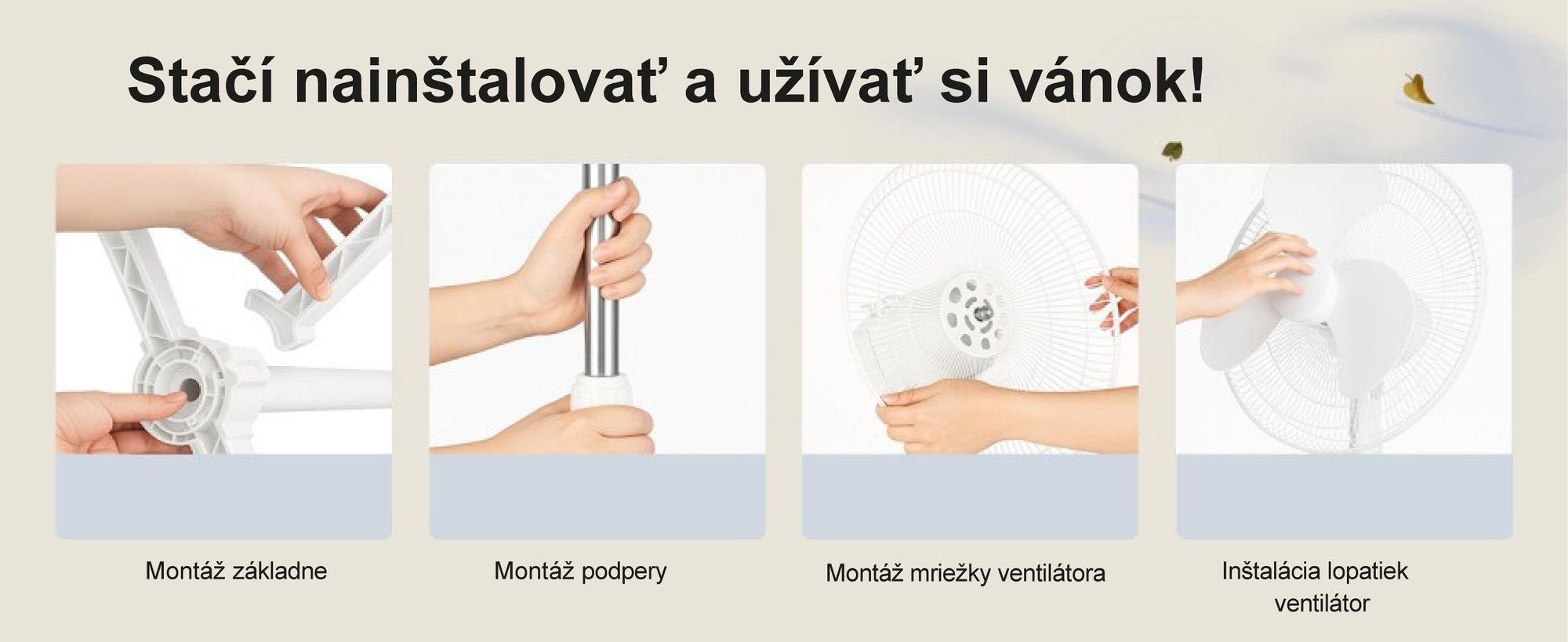 Extralink ventilátor 40 cm, 3 rýchlosti, oscilačný, biely