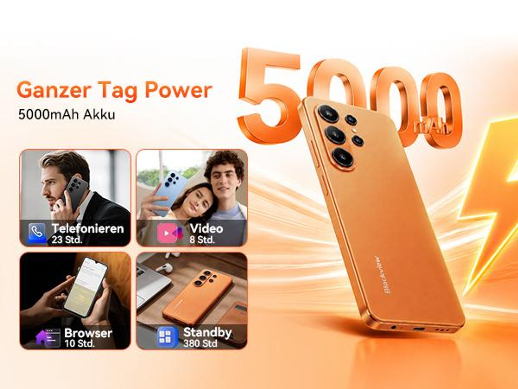 Blackview Wave 10C smartphone Ohne Vertrag, Android 16, 6.88", 120Hz, 1080p, Dual SIM, Face ID, 5000 mAh, Gemini AI, DokeOS 5.0, 1080p, 4G