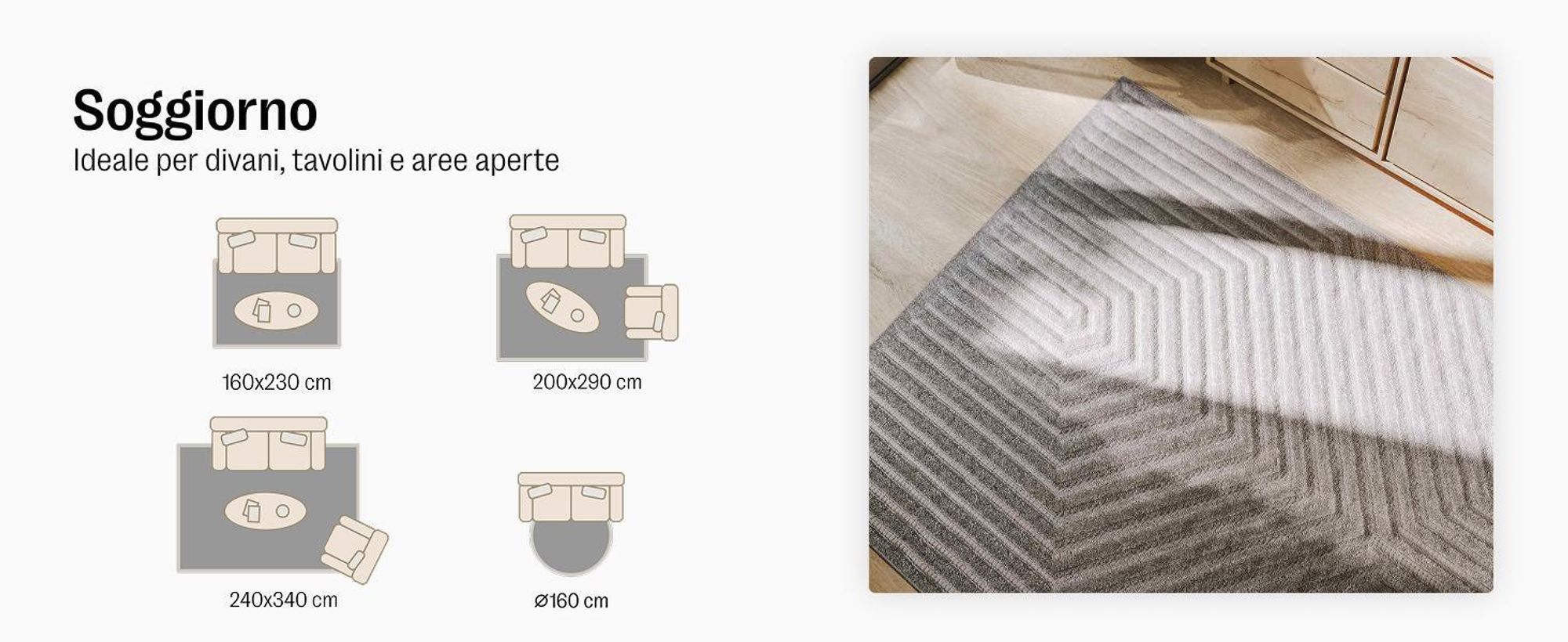 benuta tappeto soggiorno Leo Crema ø 160 cm rotondo tappeto soggiorno fantasia pelo corto soffice morbido