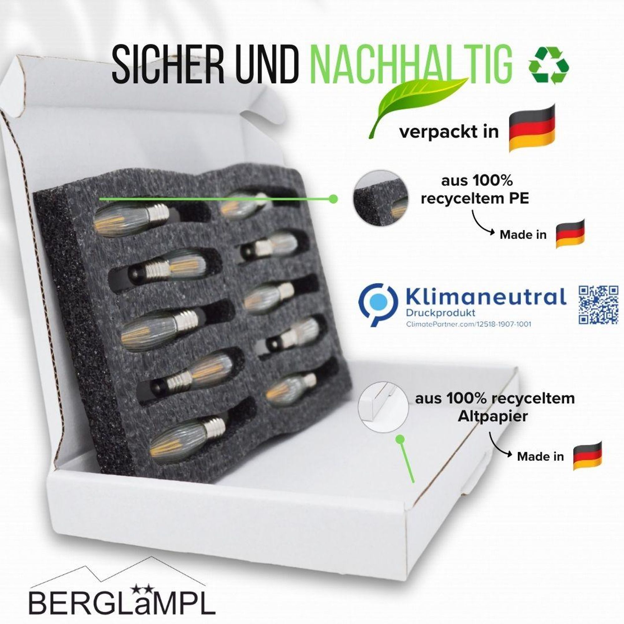 10x LED Filament 16V/0,2W E10 Ersatz-Lämpchen statt 3W für 14-15 Brennstellen 2100 Kelvin warmleuchtend