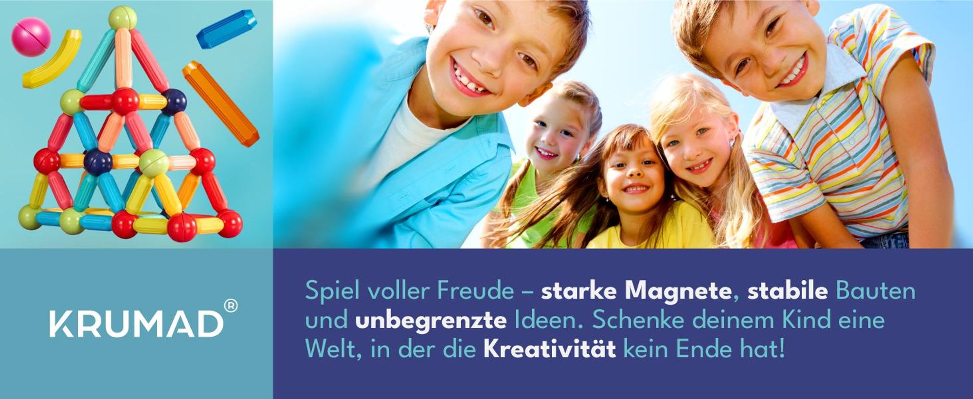 KRUMAD Ferngesteuertes Auto für Kinder – RC Off-Road Auto 3,7V mit 2x 500mAh Akku, 21,5x12,5x11 cm – Elektro Kinderauto mit Fernsteuerung