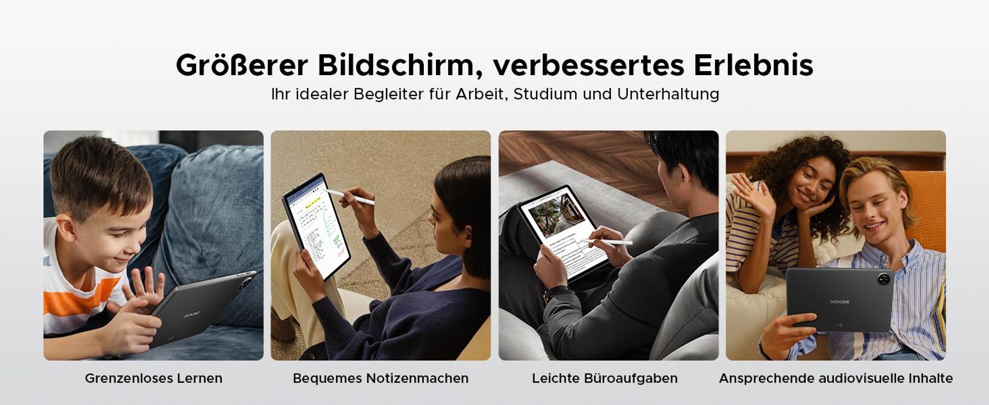 DOOGEE TAB A9 - Tablet,Android 16, 10,1 Zoll, 12(3+9)GB RAM+64GB(bis 2TB erweiterbar), WiFi 5,Doppellautsprecher