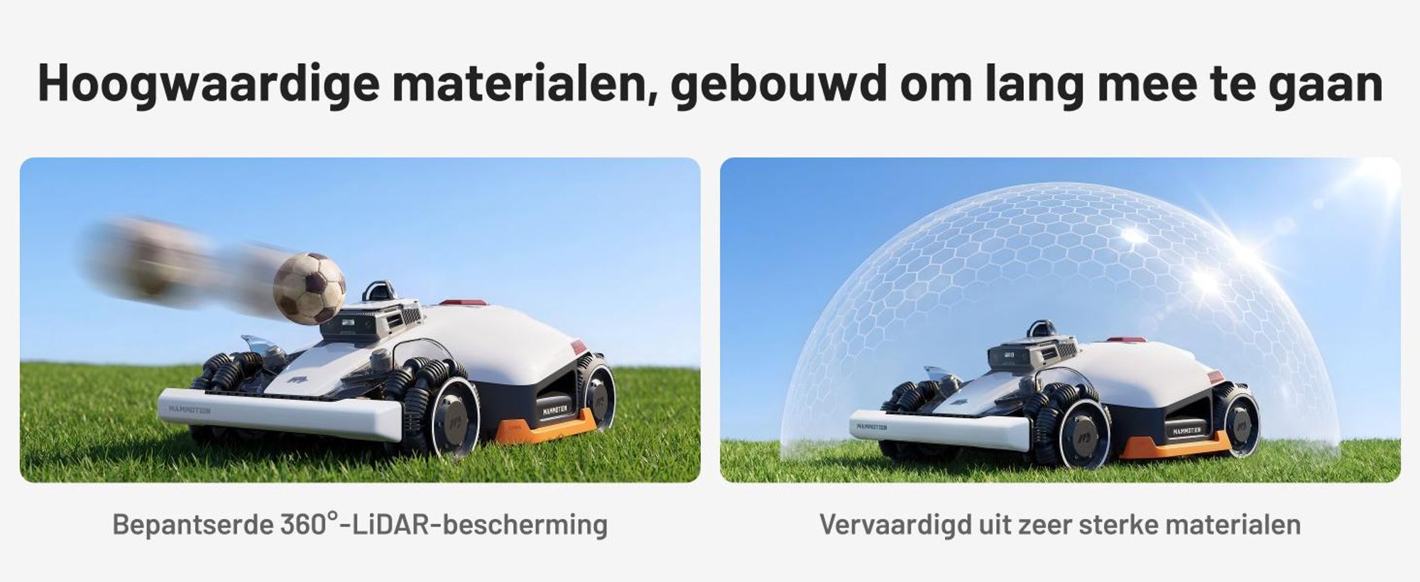 Robotmaaier Mammotion LUBA 3 AWD 3000 met wasstandaard, zonder kabel, voor 3000 m², vierwielaandrijving, hellingen tot 80%, auto-kaartgeneratie, APP