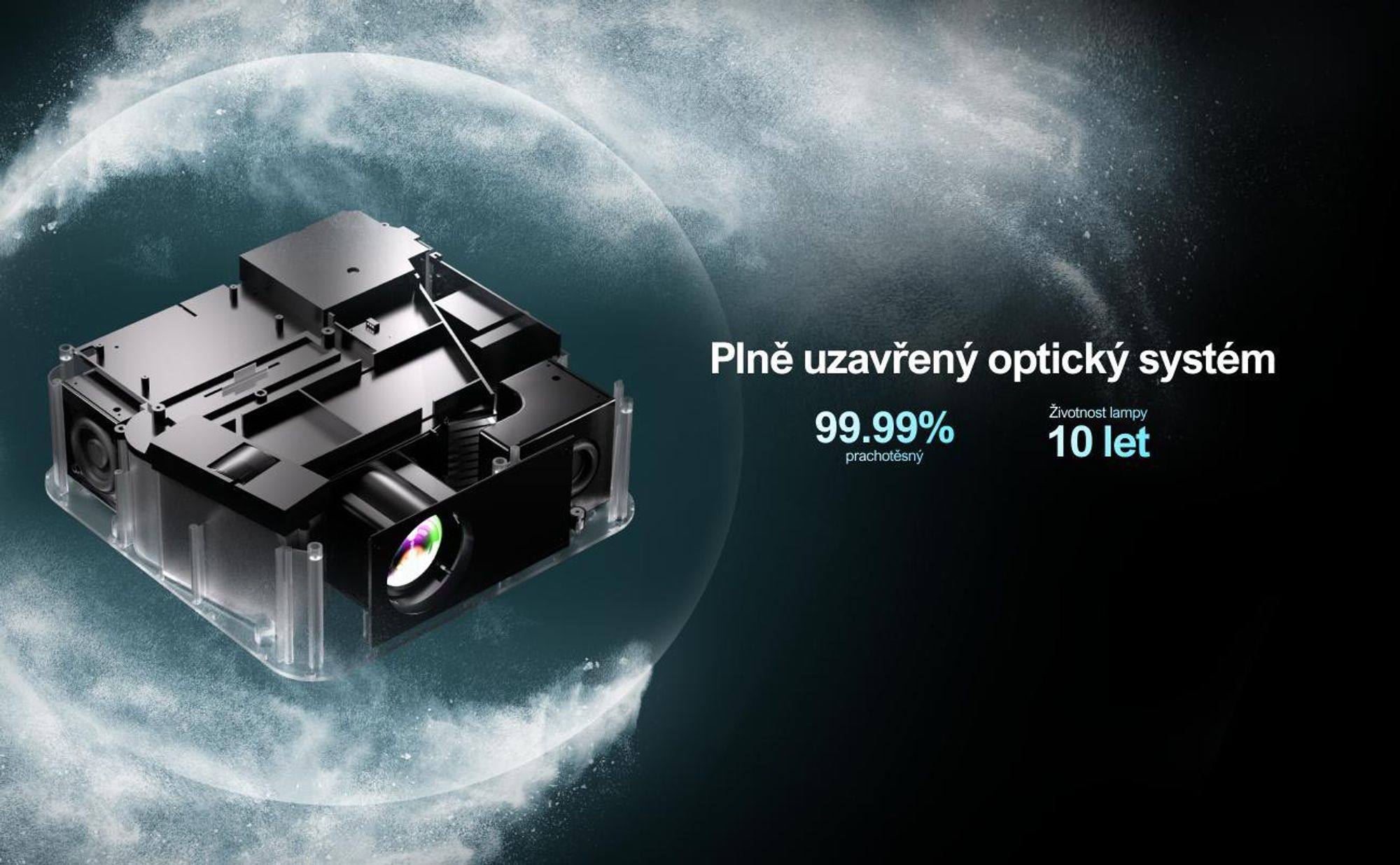 Projektor Ultimea Apollo-P40 s podporou 4K, aktualizovaná verze s funkcí vyhýbání se překážkám 700 ANSI, inteligentní zarovnání plátna,