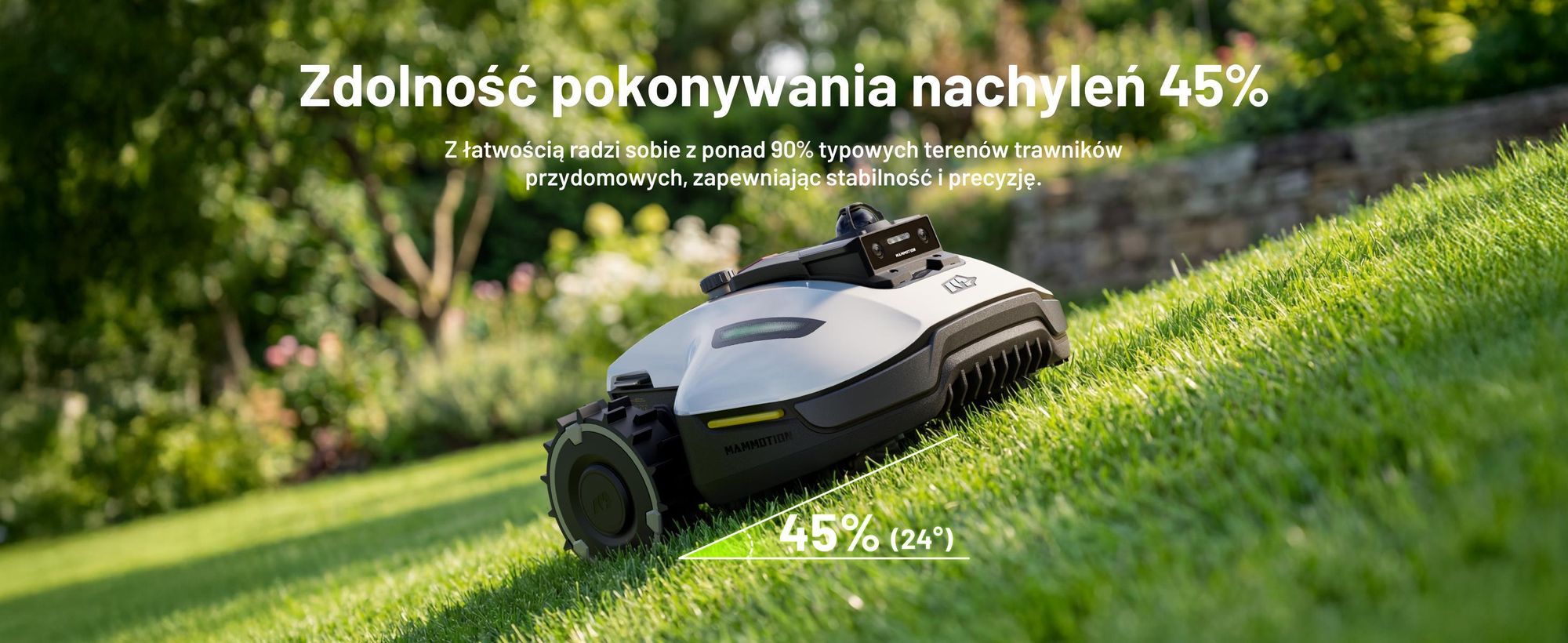 Robotická kosačka Mammotion YUKA Mini 2 1000 s garážou a umývacím stojanom, do 1000 m², DropMow, auto mapovanie, kosenie okrajov, APP