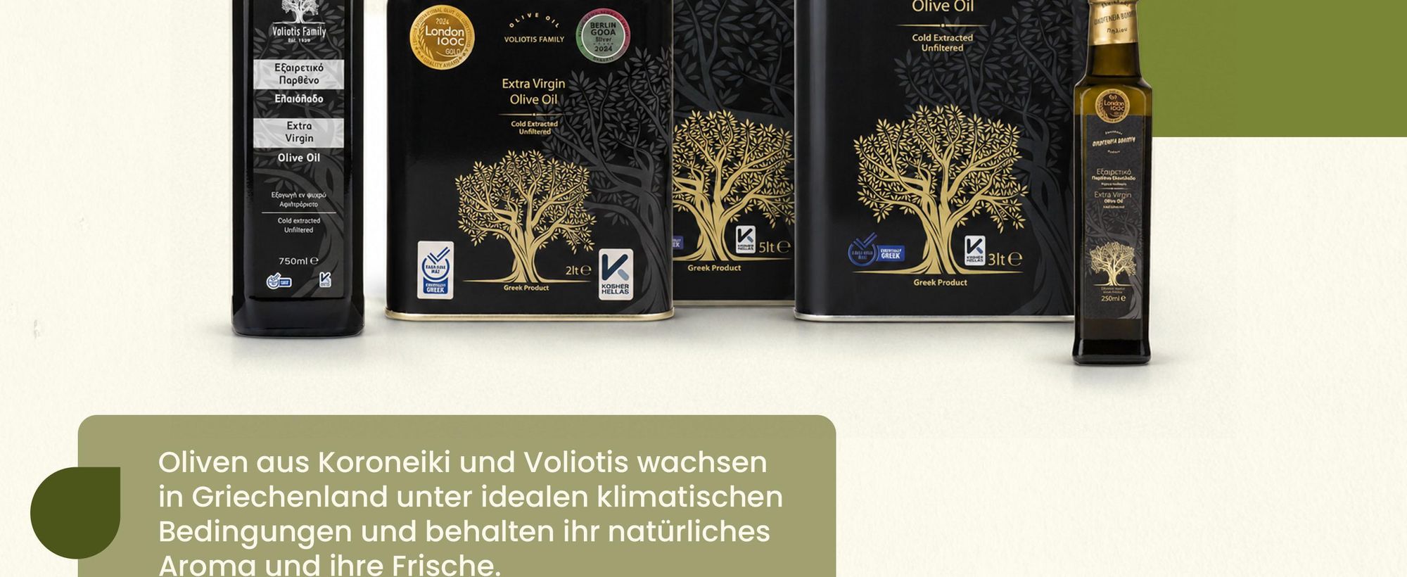 Olivenöl, ev black, greekbox, voliotis, Natives Olivenöl Extra