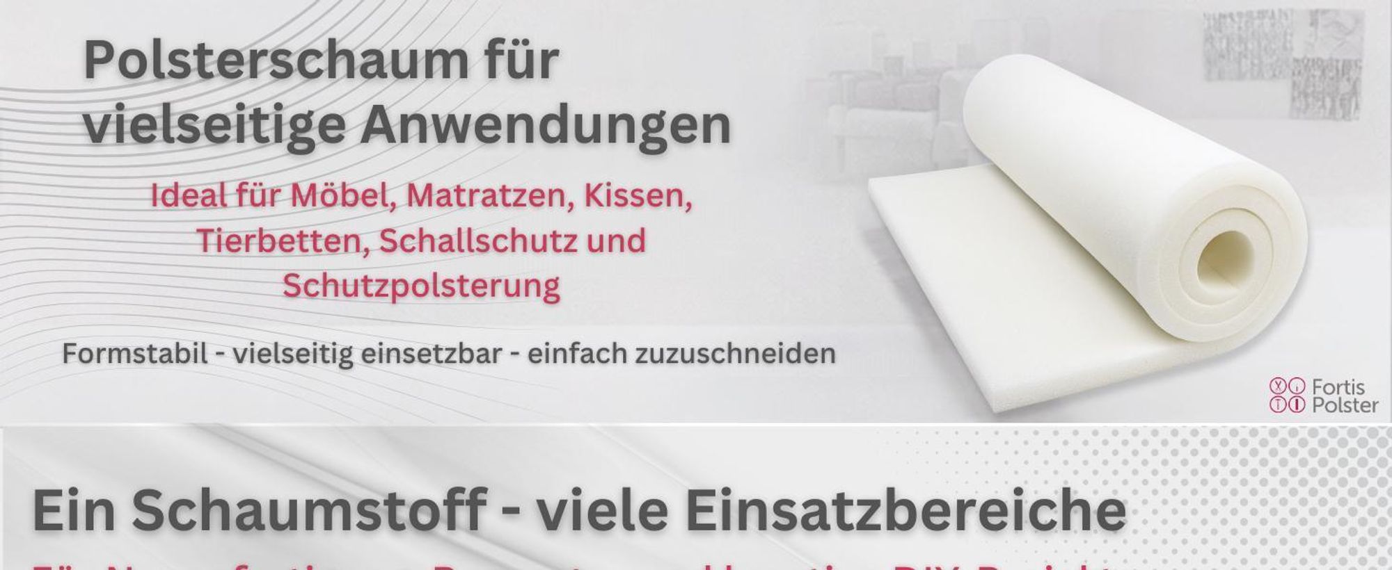 Polsterschaum RG25 200x120x4 cm – Schaumstoff für Möbel, Matratzen und Kissen