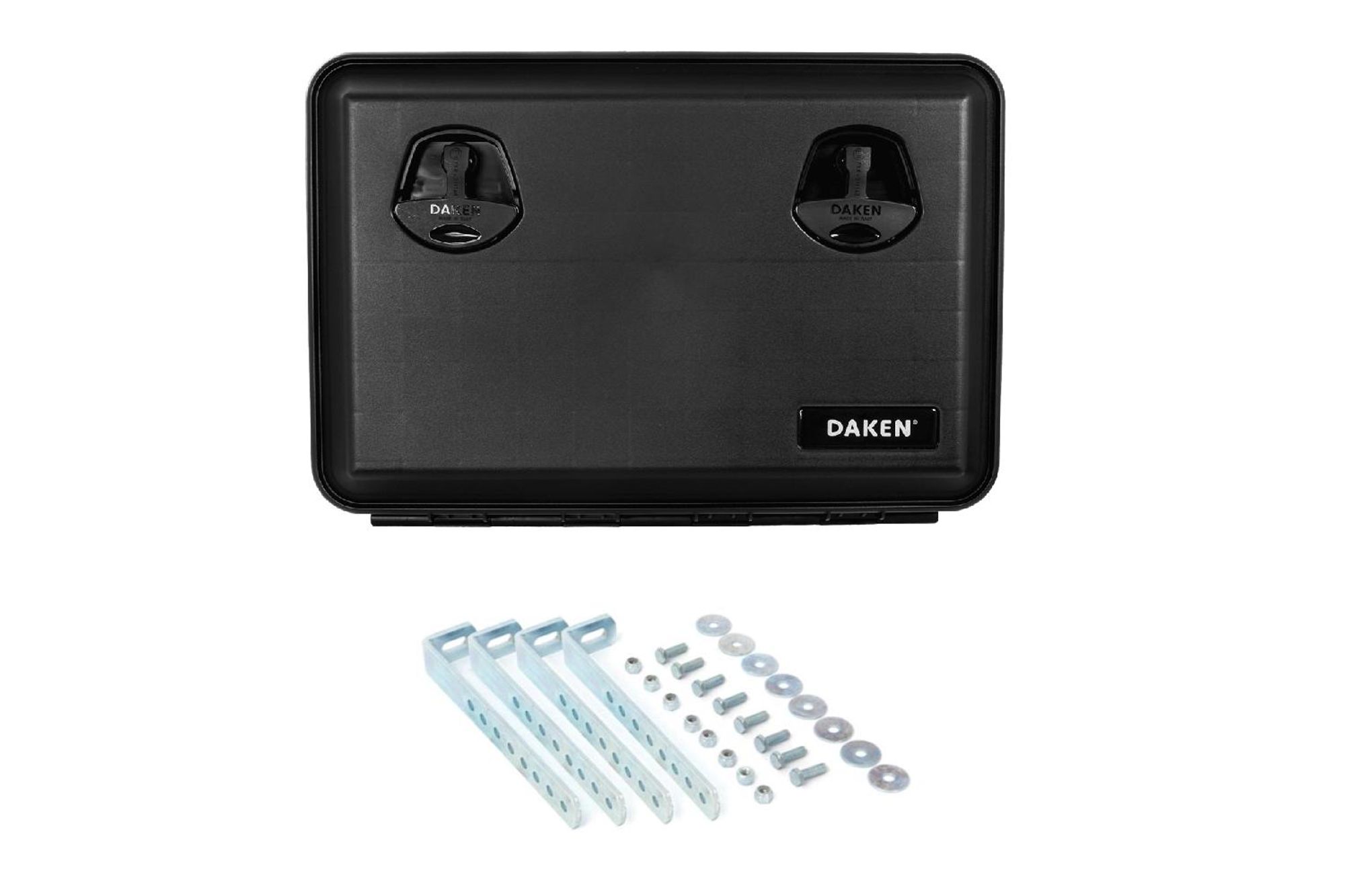 DAKEN JUST 81104 Werkzeugkasten 70l Staukasten 600x415x460 mm für LKW Anhänger inkl Halterungen robuste Box für Unterflurmontage spritzwassergeschützt