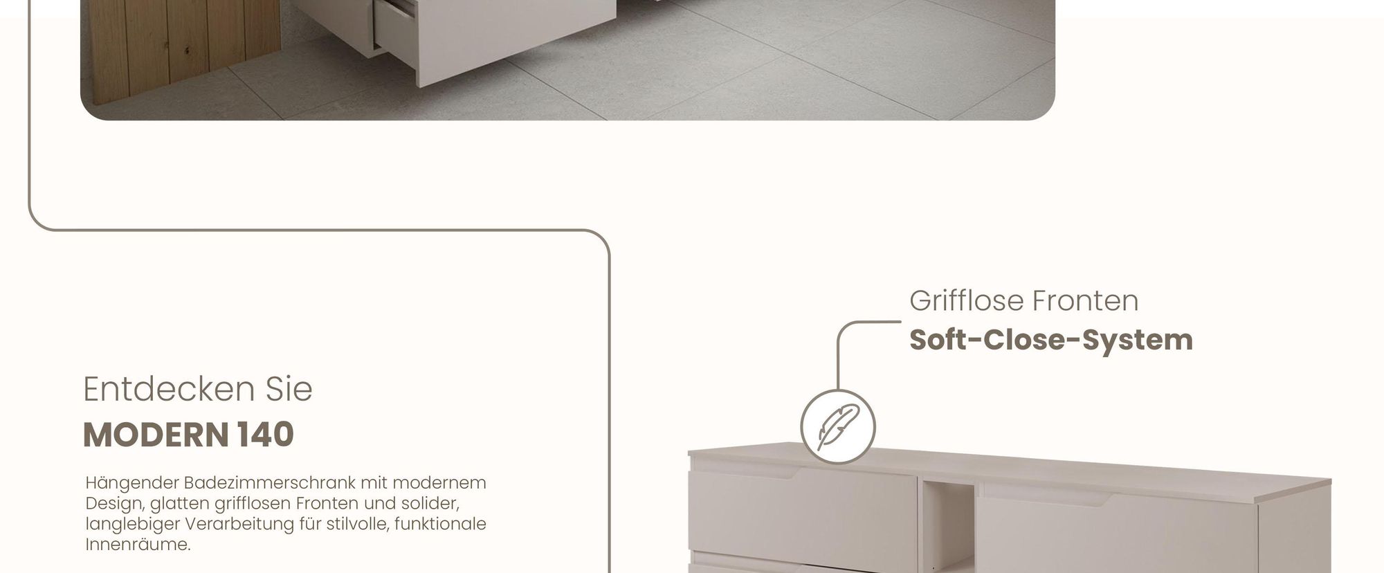 RODAN, Badmöbel, Badschrank, Badezimmermöbel, Badezimmer, MODERN, Waschbeckenunterschrank