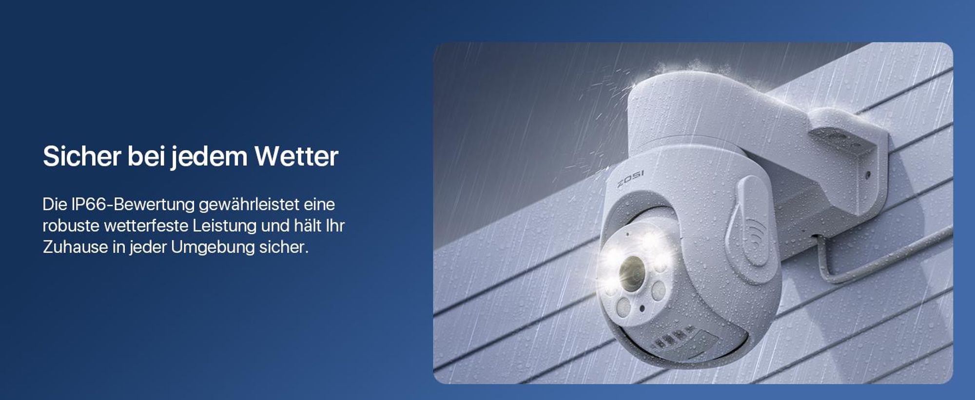 ZOSI 3K 5MP Wi-Fi 6 Überwachungskamera Set mit 2X 360° PTZ WLAN Kamera Aussen, 64GB Karte, Personenverfolgung, Farbnachtsicht, 2-Wege-Audio, C280