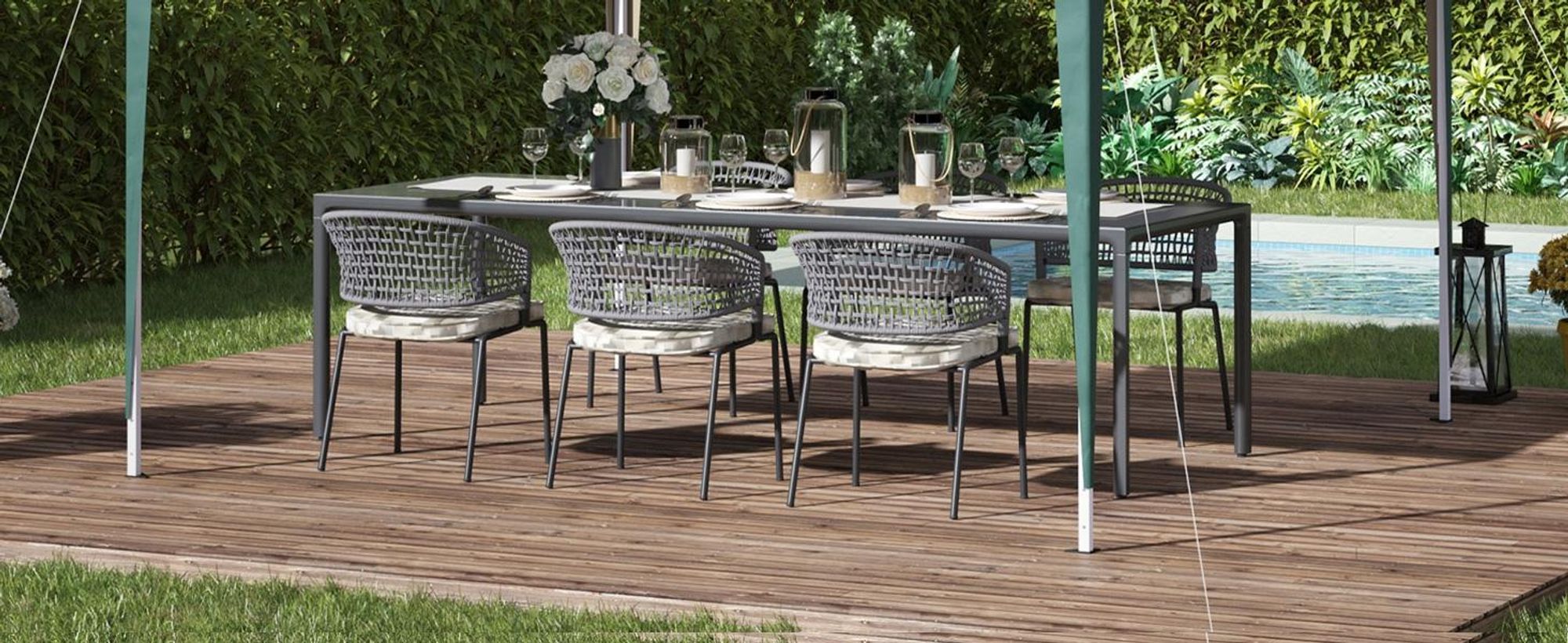 Outsunny Pavillon faltbar  2,95 x 2,95 m Pop-Up Faltpavillon UV-Schutz Grün