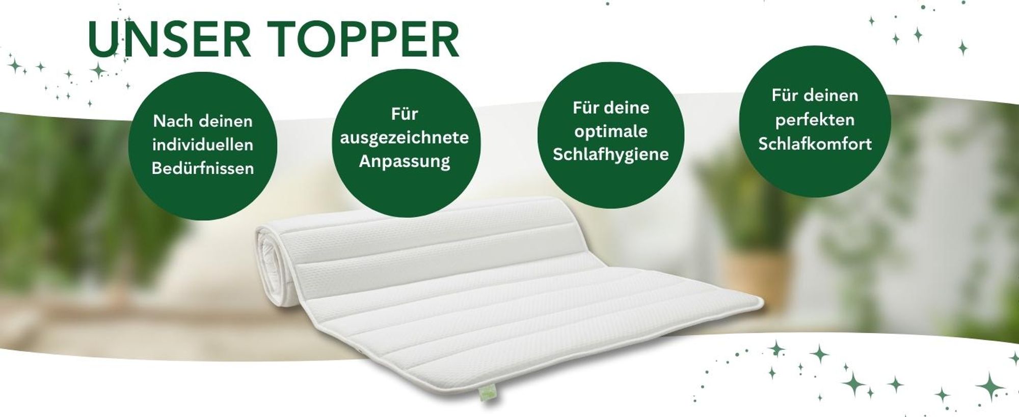 Matratzentopper 180x200 cm | Schaumkern Matratzenauflage atmungsaktiv & rutschfest | Dreamstar