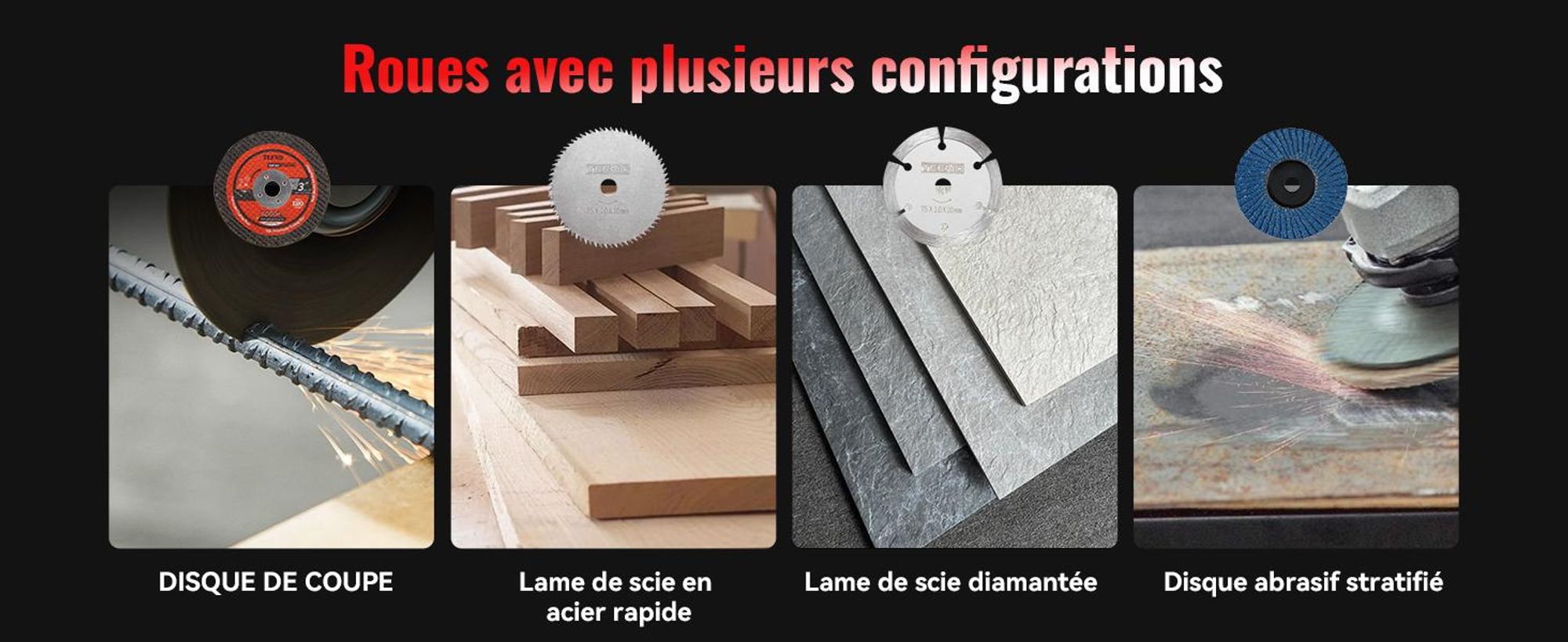 Meuleuse d'Angle TEENO 19 500 RPM - Disqueuse Sans Fil 76mm, Kit Complet avec 2 Batteries 2000mAh et 6 Disques - Pour Meulage, Polissage, Découpe