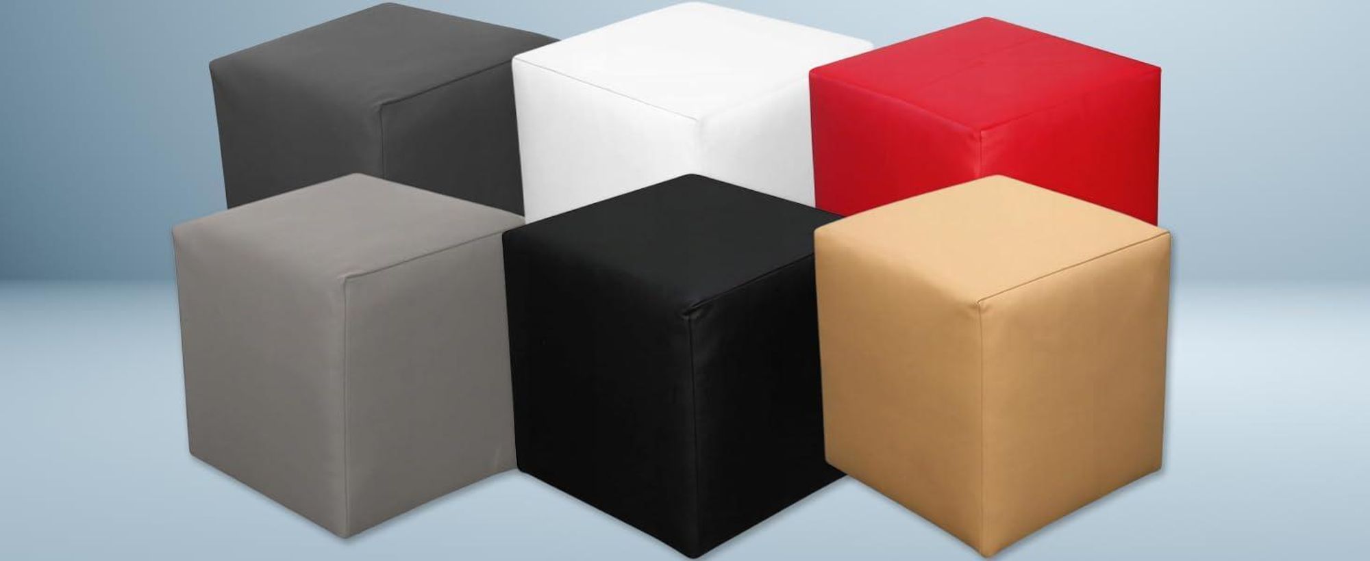 Sitzhocker Sitzwürfel | Bodenkissen Hocker | Sitzwürfel Kunstleder | Fußhocker Wohnzimmer | Sitzwürfel 40x40x40 | Sitzwürfel Holzwerkstoff (Weiß)
