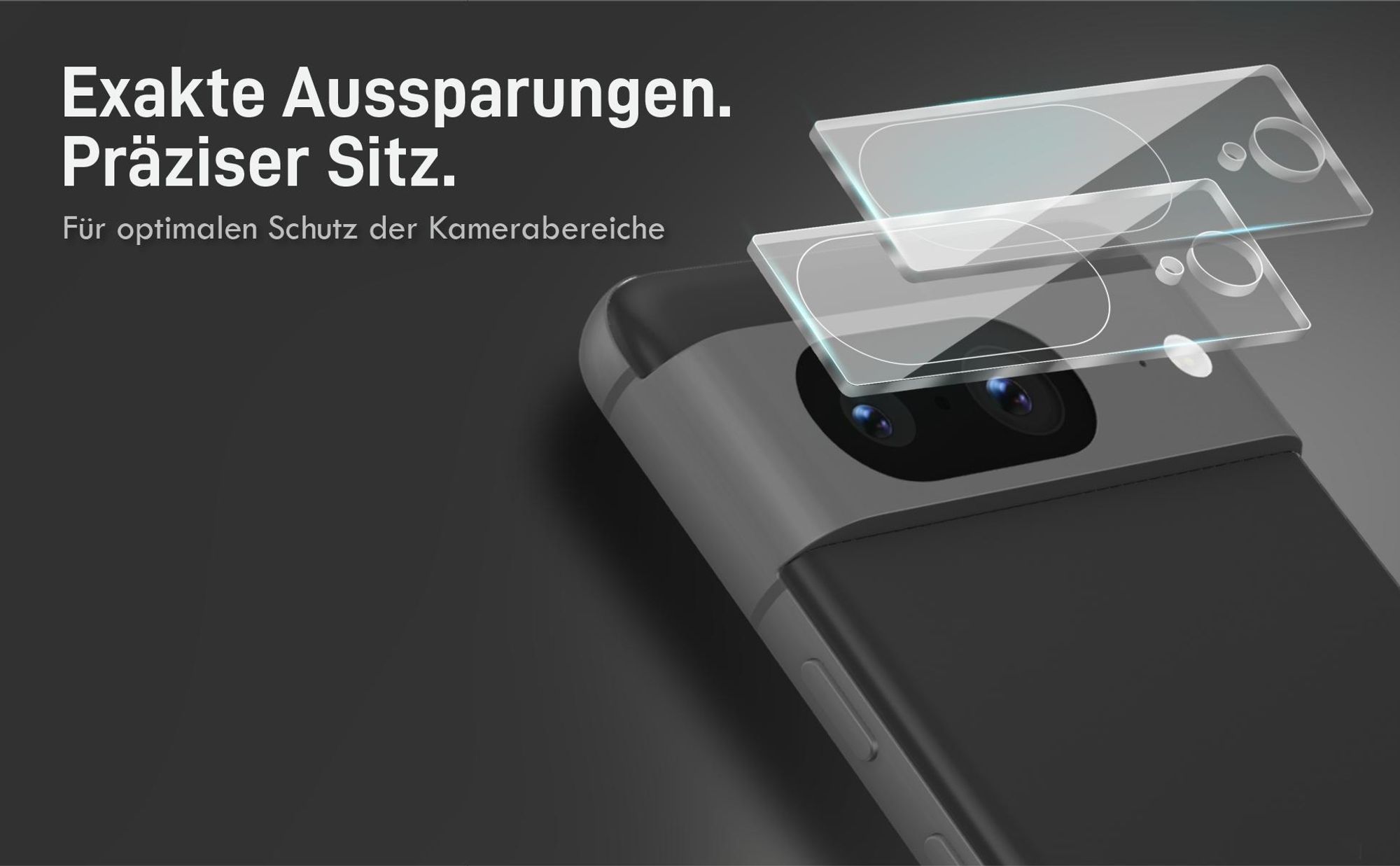 Viererpack Kamera und Displaygläser - Resistent gegen Fingerabdrücke