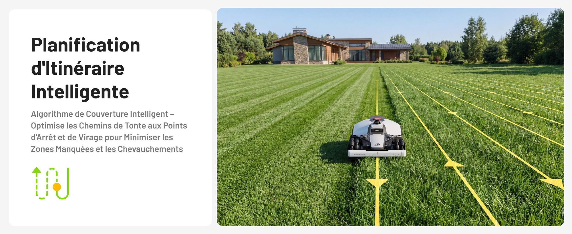 Robot tondeuse Mammotion LUBA Mini 2 AWD 1500 avec garage, sans fil, jusqu’à 1500 m², coupe bordures, DropMow, cartographie, 4G, APP