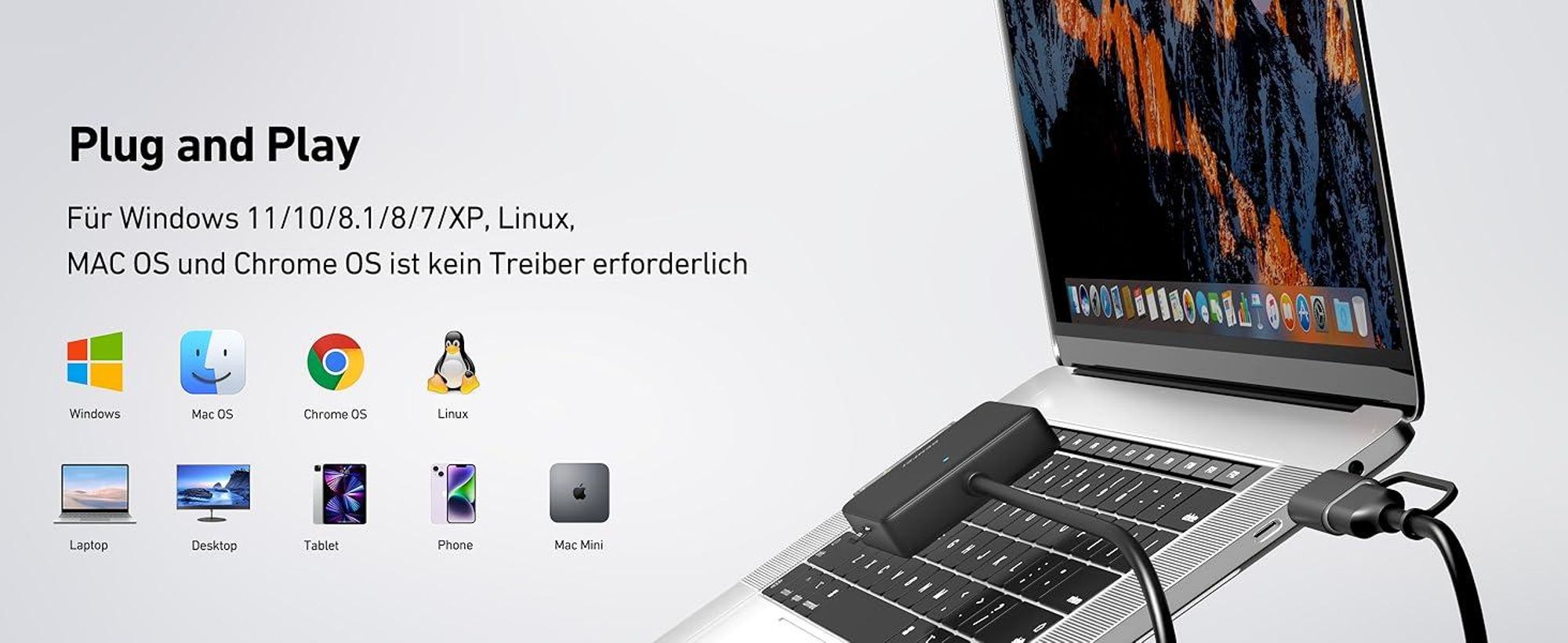 BENFEI Kartenlesegeräte 4in1 Kartenleser USB 3.0 C auf SD Micro SD MS CF