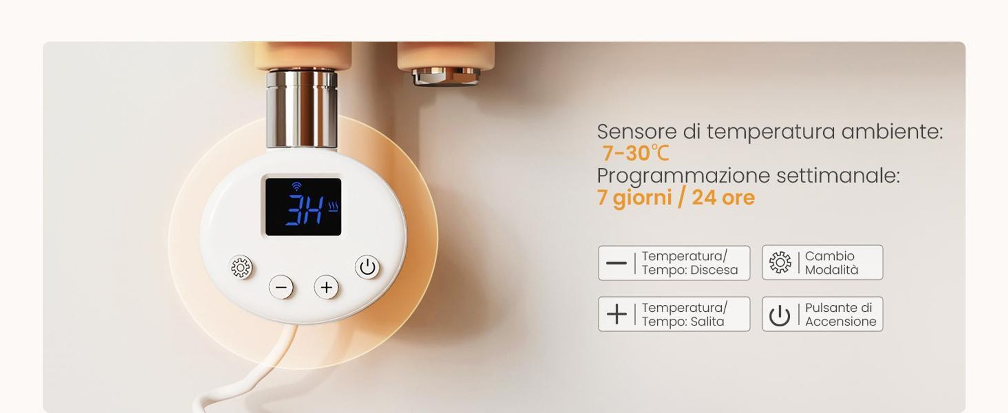 EMKE Radiatore elettrico da bagno con controllo tramite app Wi-Fi Termostato Scaldasalviette 1320X600 mm Bianco Portasciugamani 800 W Asciugamani elettrico