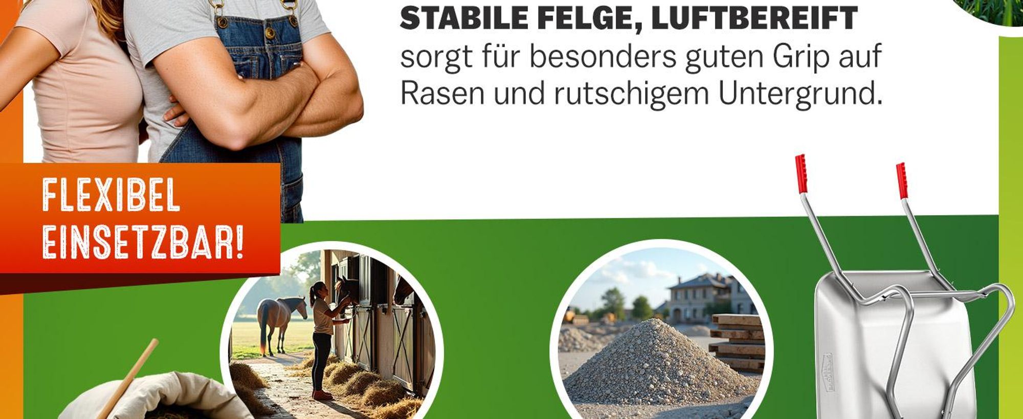 GARDEBRUK® Schubkarre 80L 100kg