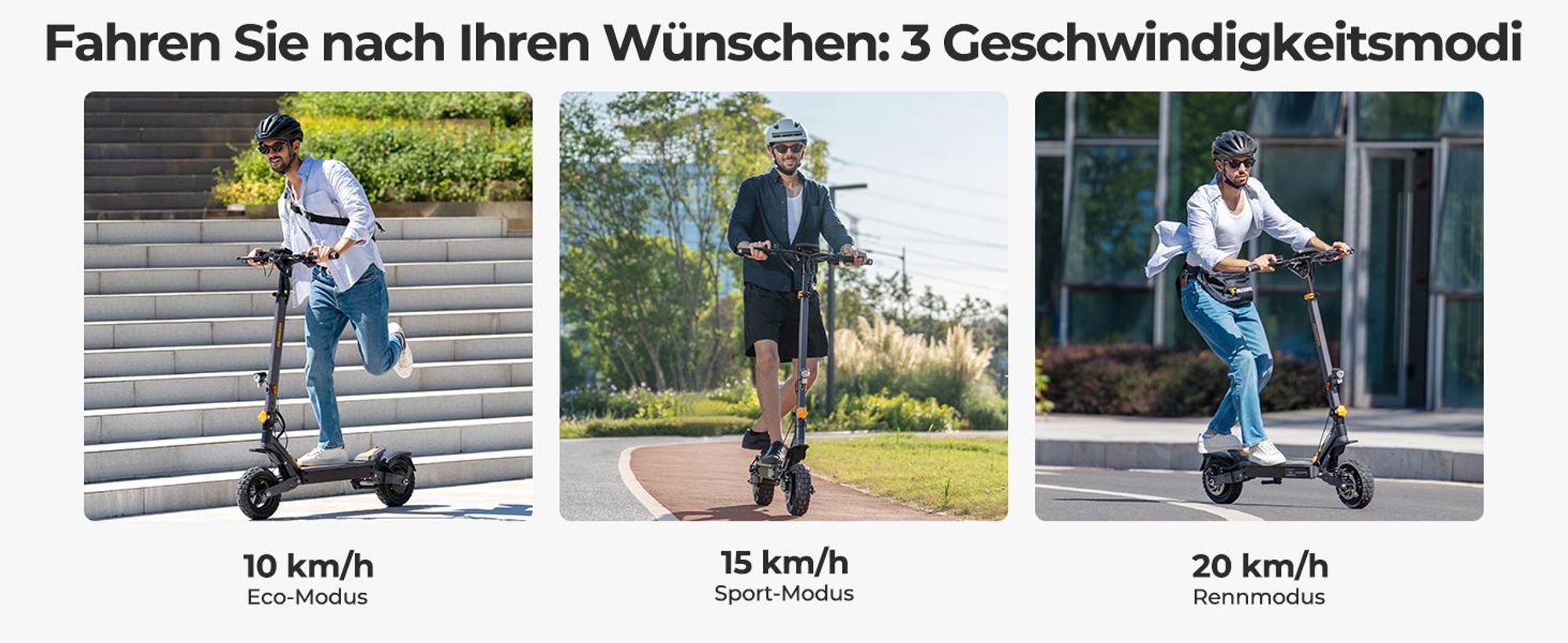 Ausom L1 ABE E-Scooter 500W 48V 15,6Ah 70 km Reichweite NFC Schloss E-ABS 10 Zoll Tubeless Reifen