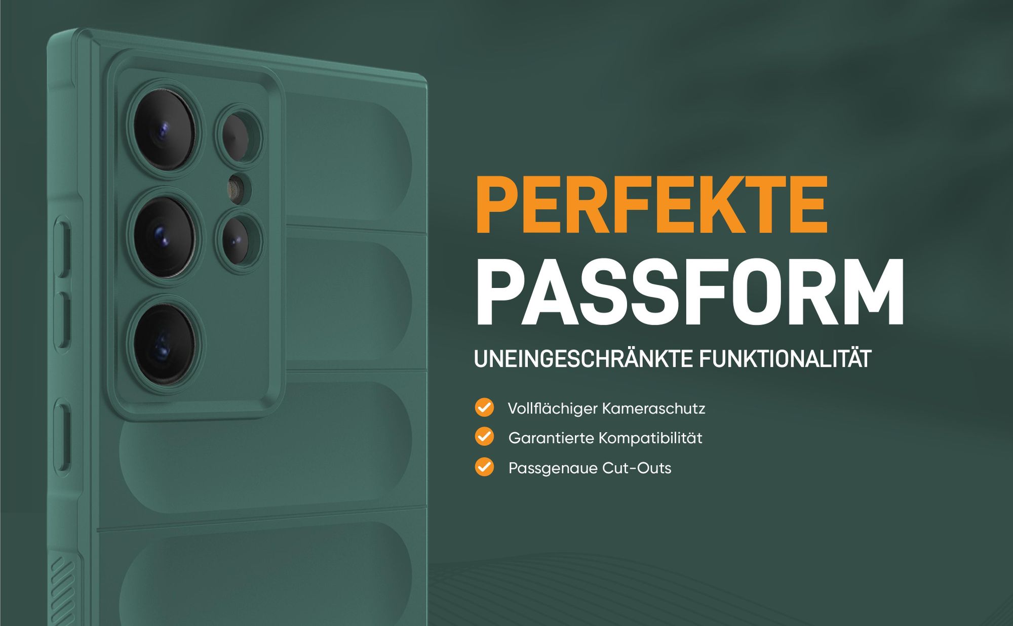 Grünes robustes Smartphone Cover für Samsung Galaxy S24 Ultra mit perfekter Passform