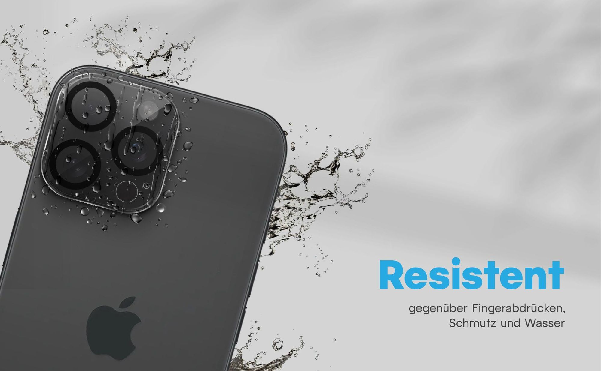 Zweierpack Kameragläser für Apple iPhone 15 Pro - Resistent gegen Fingerabdrücke