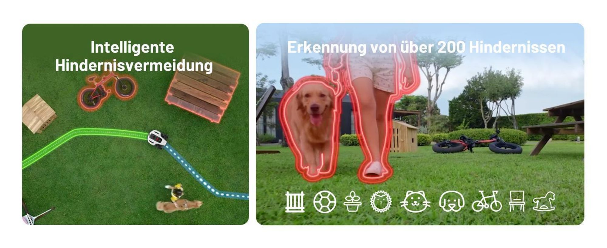 Mähroboter Mammotion YUKA Mini 800 ohne Begrenzungskabel NetRTK+Vision Auto-Kartierung Empf. 800m² bis 1200m² 50% Steigung mit 4G-Modul RTK-Station