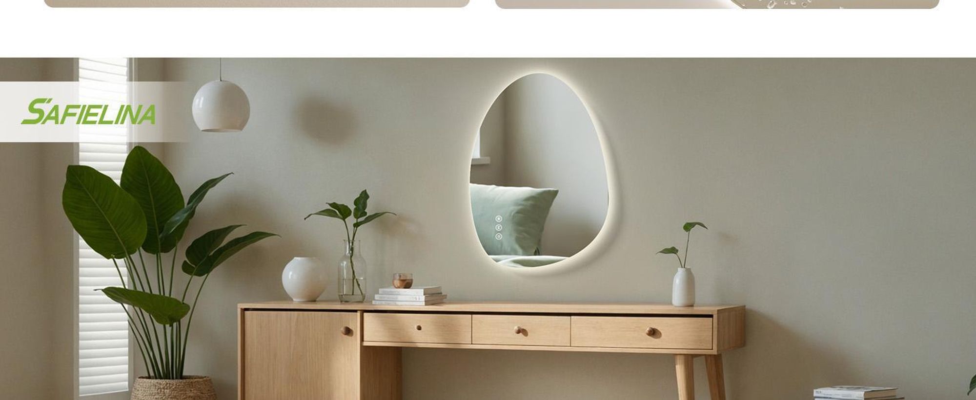 S'AFIELINA specchio da bagno con illuminazione 75×55cm Specchio da parete con interruttore a LED 3 colori di luce e dimmerabile, antiappannamento e funzione memoria