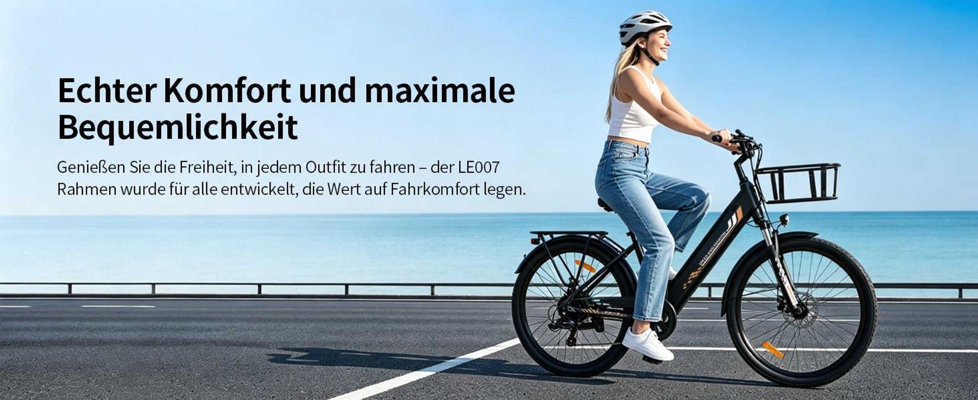Runetic Ebike, City e-bikes & Dutch e-bikes, 250W Motor, herausnehmbarer 36V 13Ah Akku, bis zu 100 km Reichweite, 7 Gänge, 25 km/h, Grau