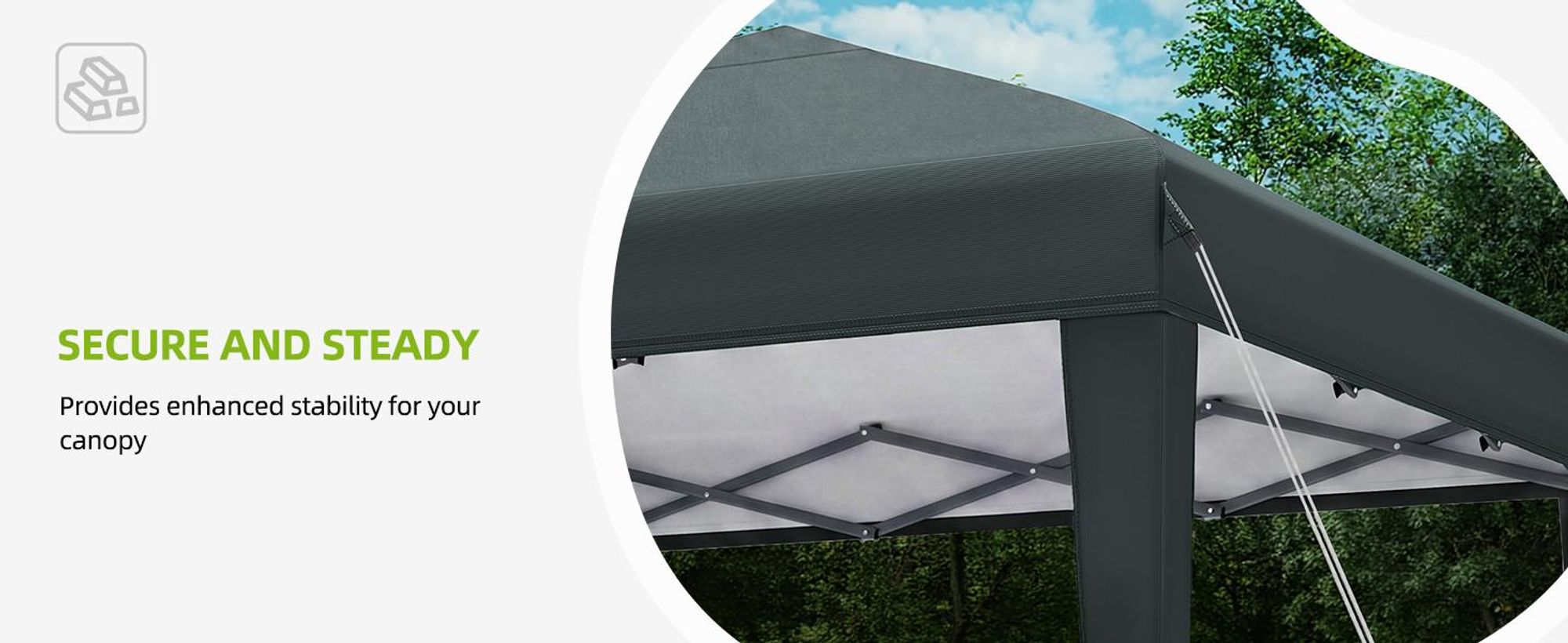 Balconera 3x3 m Faltpavillon wasserdicht Pavillion Partyzelt Gartenzelt Gartenpavillon UV-Schutz, Grau
