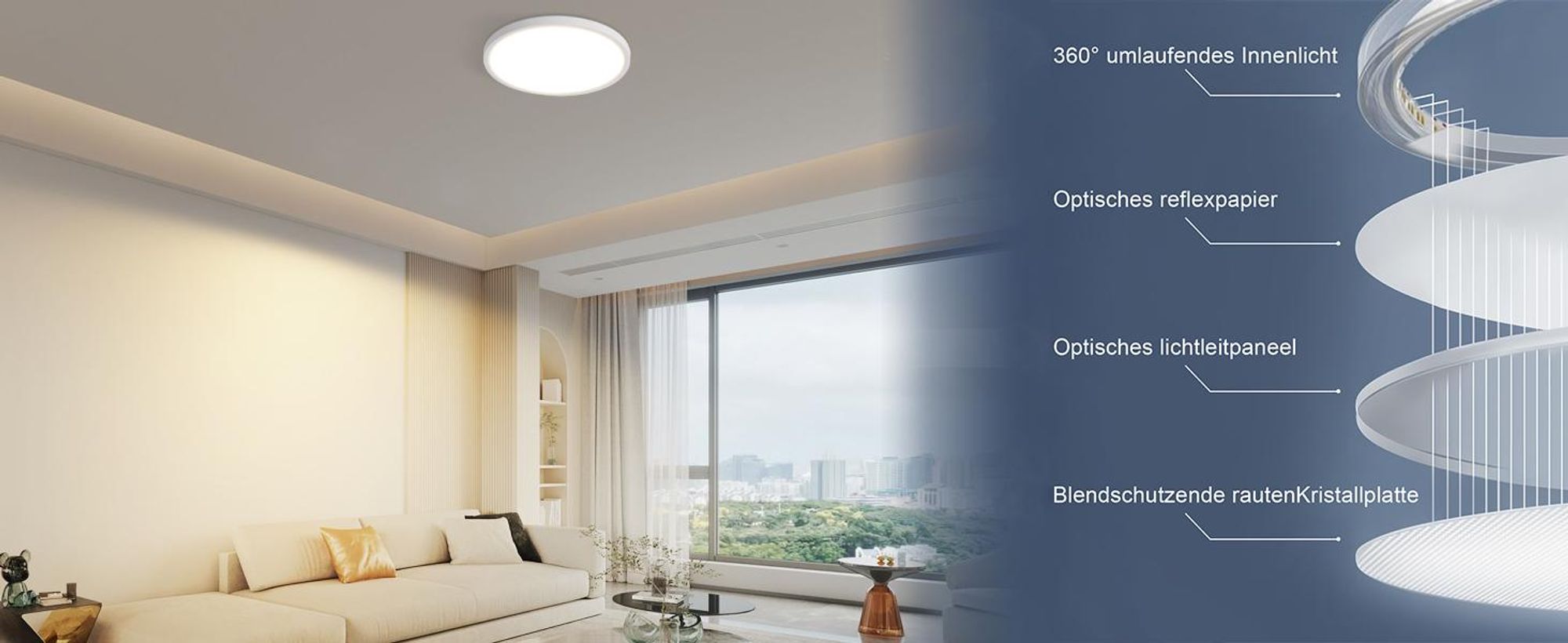 ZMH Plafoniera a led 2pcs cielo stellato moderna piccola rotonda 15W 4000K 21cm bianco neutro per camera da letto scala cucina soggiorno ufficio corridoio