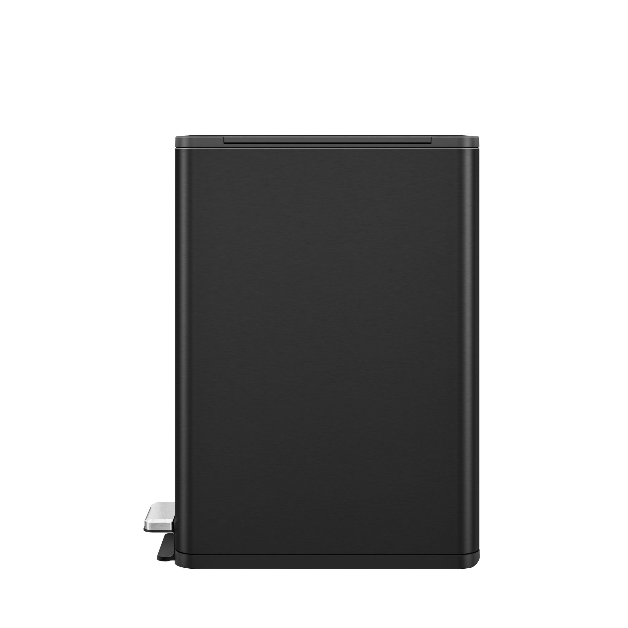 EKO - Poubelle rectangulaire "X-Wing" de 45 litres - Acier inoxydable et plastique - Noir