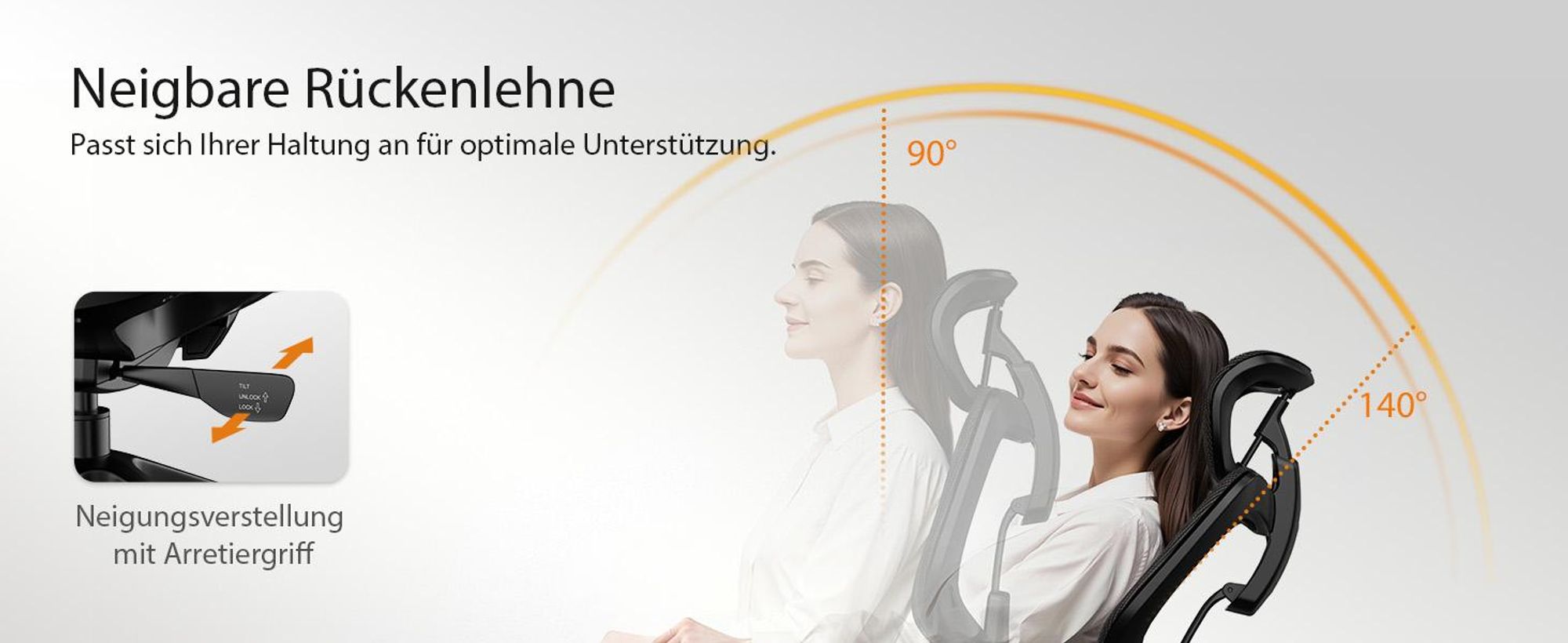 SENSE7 Nobu Ergonomischer Bürostuhl Schreibtischstuhl Schwarz mit 3D-Armlehnen Kopfstütze Netzrücken Wippfunktion Chefsessel Homeoffice 130 kg