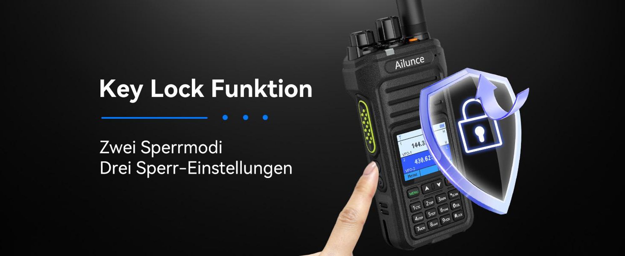 Retevis Ailunce HA1UV Funkgeräte, IP67 wasserdicht, 2800 mAh, Repeater-fähig, Walkie Talkie mit großer Reichweite Outdoor-Abenteuer Wandern