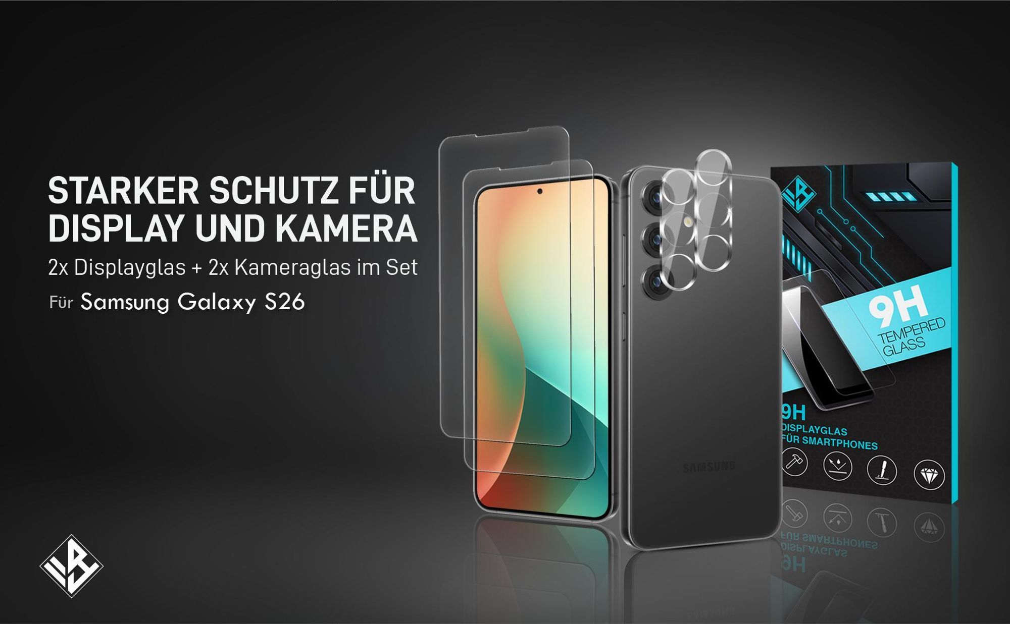 2er Set Kamera & Displayschutzglas für Samsung Galaxy S26 in 9H Härte