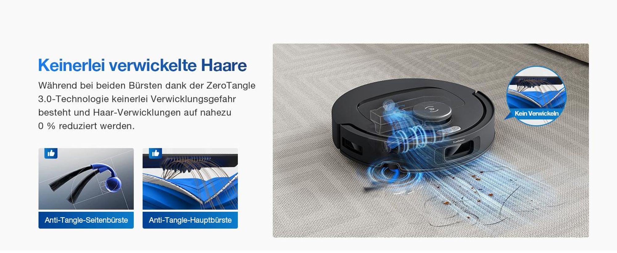 ECOVACS DEEBOT T30e Omni Staubsauger Roboter mit Wischfunktion, 25.000 Pa, ZeroTangle 3.0 Anti-Verheddern, 75°C Moppwäsche, Saugroboter, Schwarz