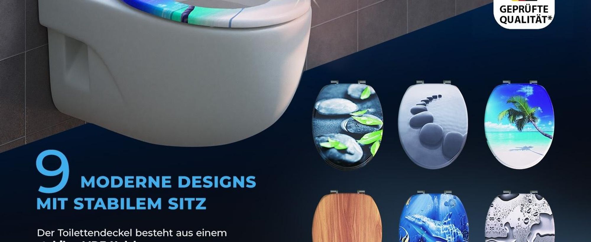 CASARIA WC Sitz mit doppelter Absenkautomatik Strand
