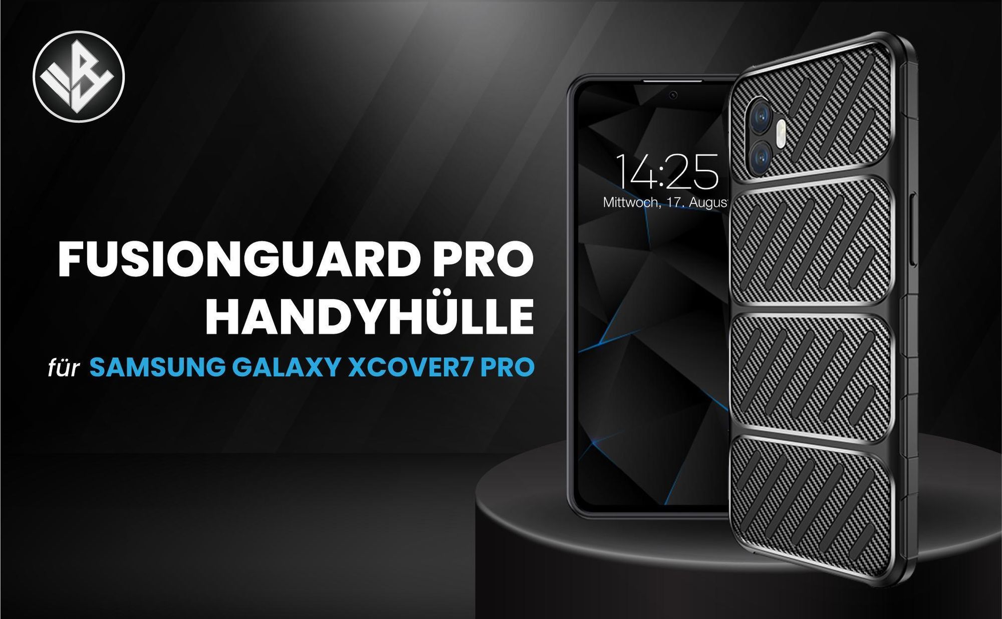 Schwarze ergonomische Schutzhülle für das Samsung Galaxy Xcover7 Pro