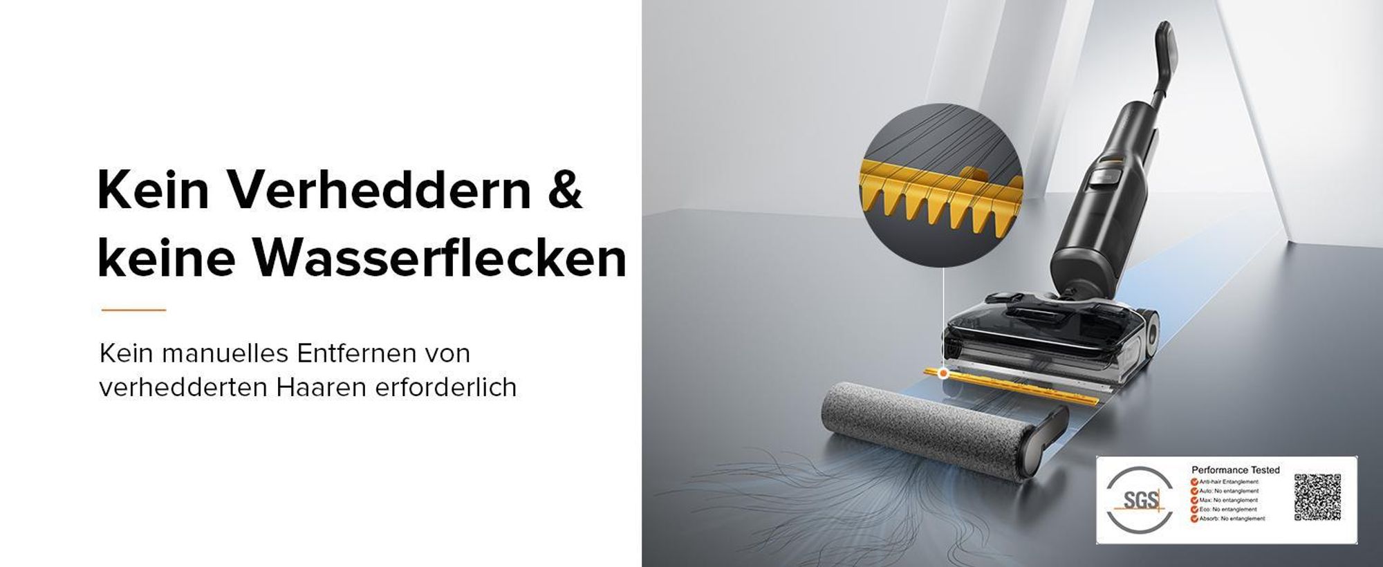 Roborock F25 ALT Nass-Trocken-Sauger 20.000 Pa mit KI-unterstützten Rädern, Hochtemperatur-Selbstreinigung & Heißluft-Trocknung (90°C)
