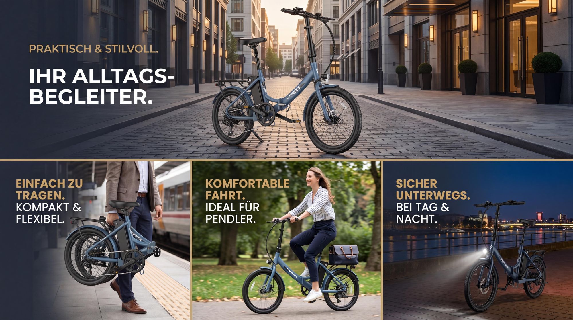 Pedelec 20 zoll 155 - 195 cm E-Bike 36 V 16,75 Ah 603 Wh bis zu 110 - 130 km Rostfreie Aluminiumlegierung mit 7 Gang, Blau