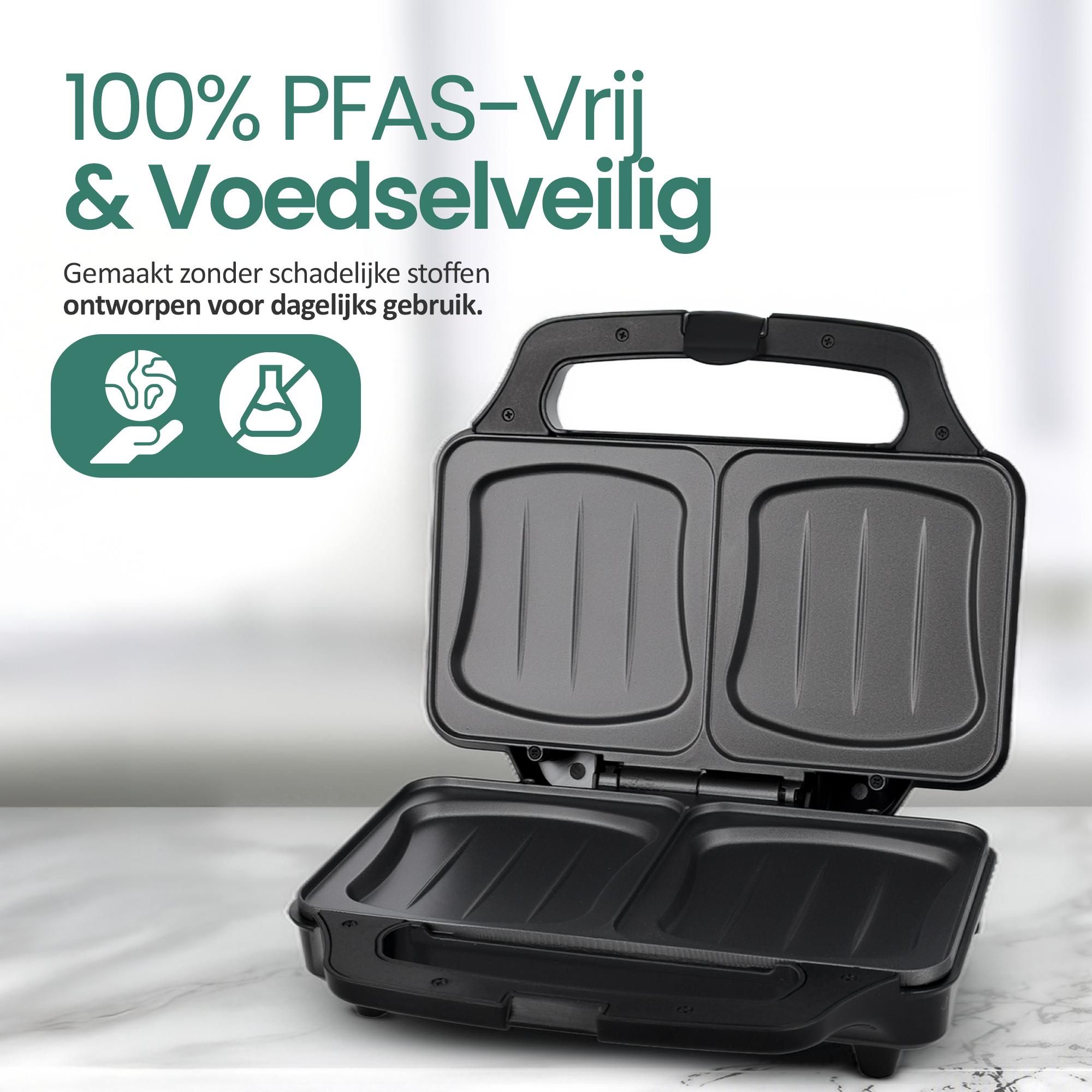 Emerio XXL Tosti-ijzer ST-109562.17 – Voor 2 Tosti’s – 900 W – RVS – Anti-slip – Zwart