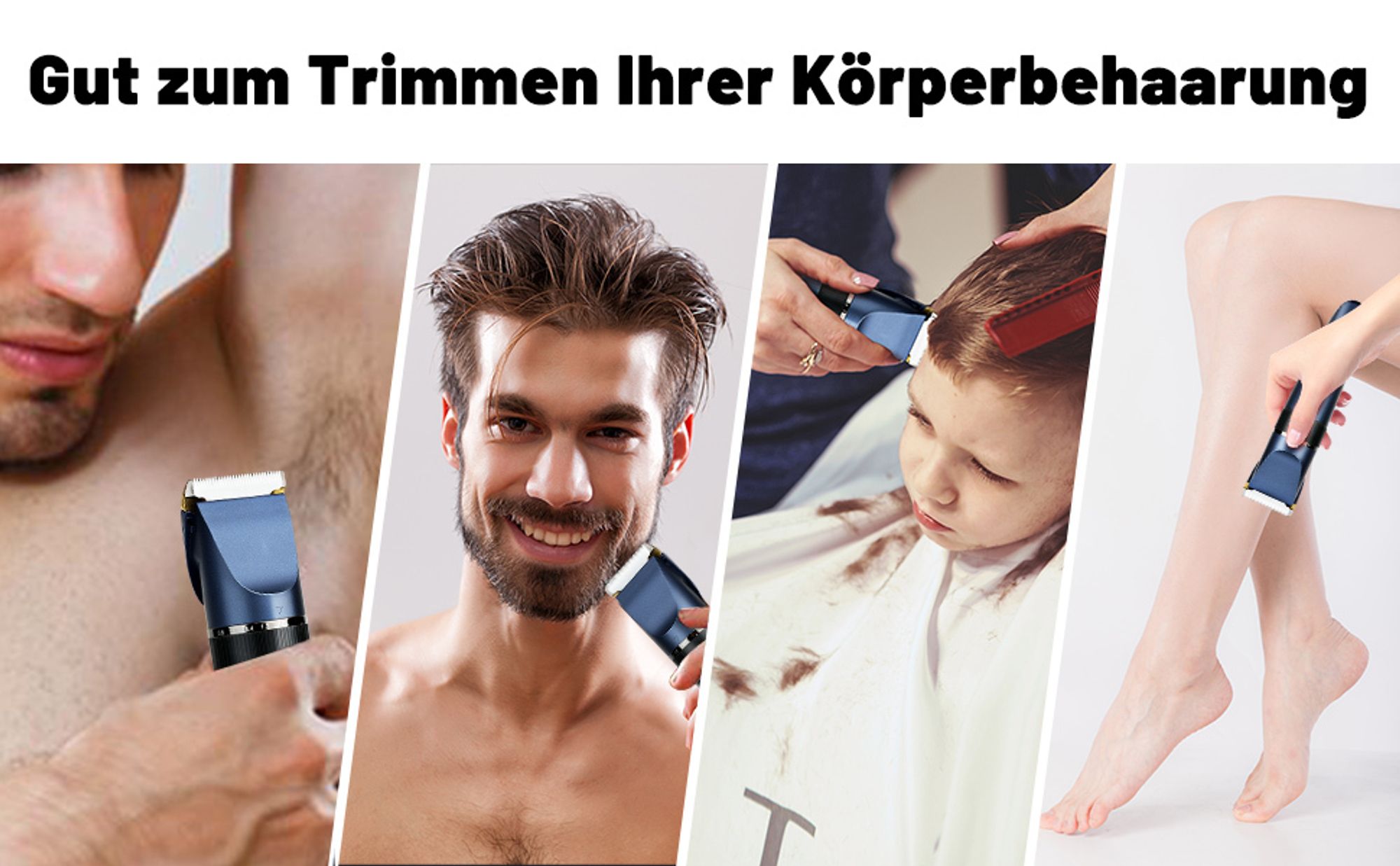 Profi Wasserdicht Haarschneider, Keramik Haarschneidemaschine, Für Herren Haartrimmer Bartschneider,LED-Display Batteriestatusanzeige